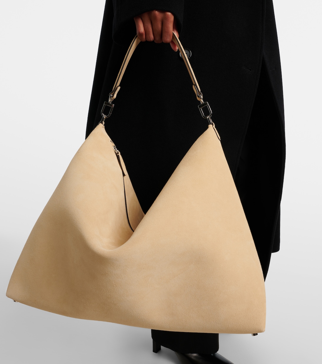 Tote Bag Bevel aus Veloursleder | Toteme