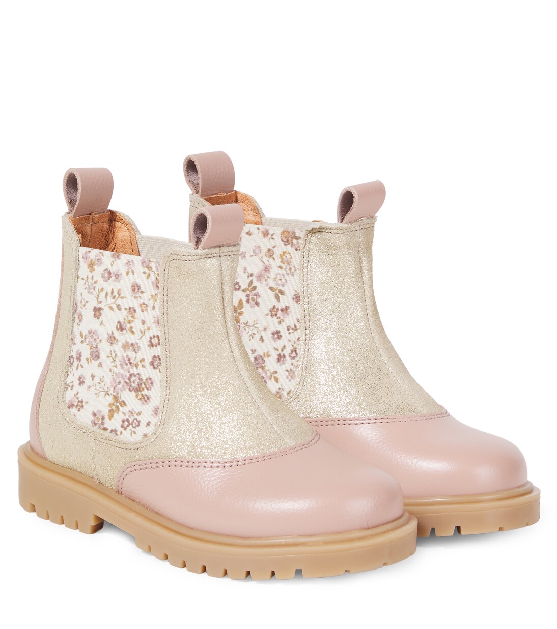 Kana floral leather Chelsea boots | Wheat