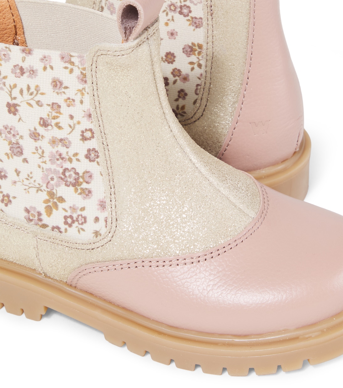 Kana floral leather Chelsea boots | Wheat