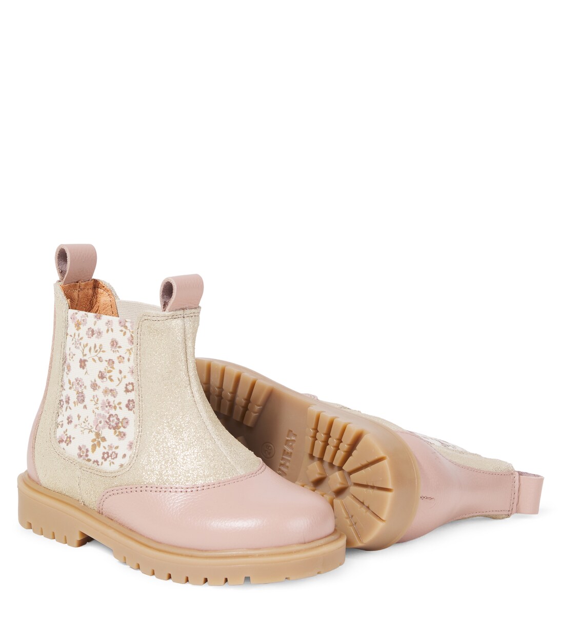 Kana floral leather Chelsea boots | Wheat