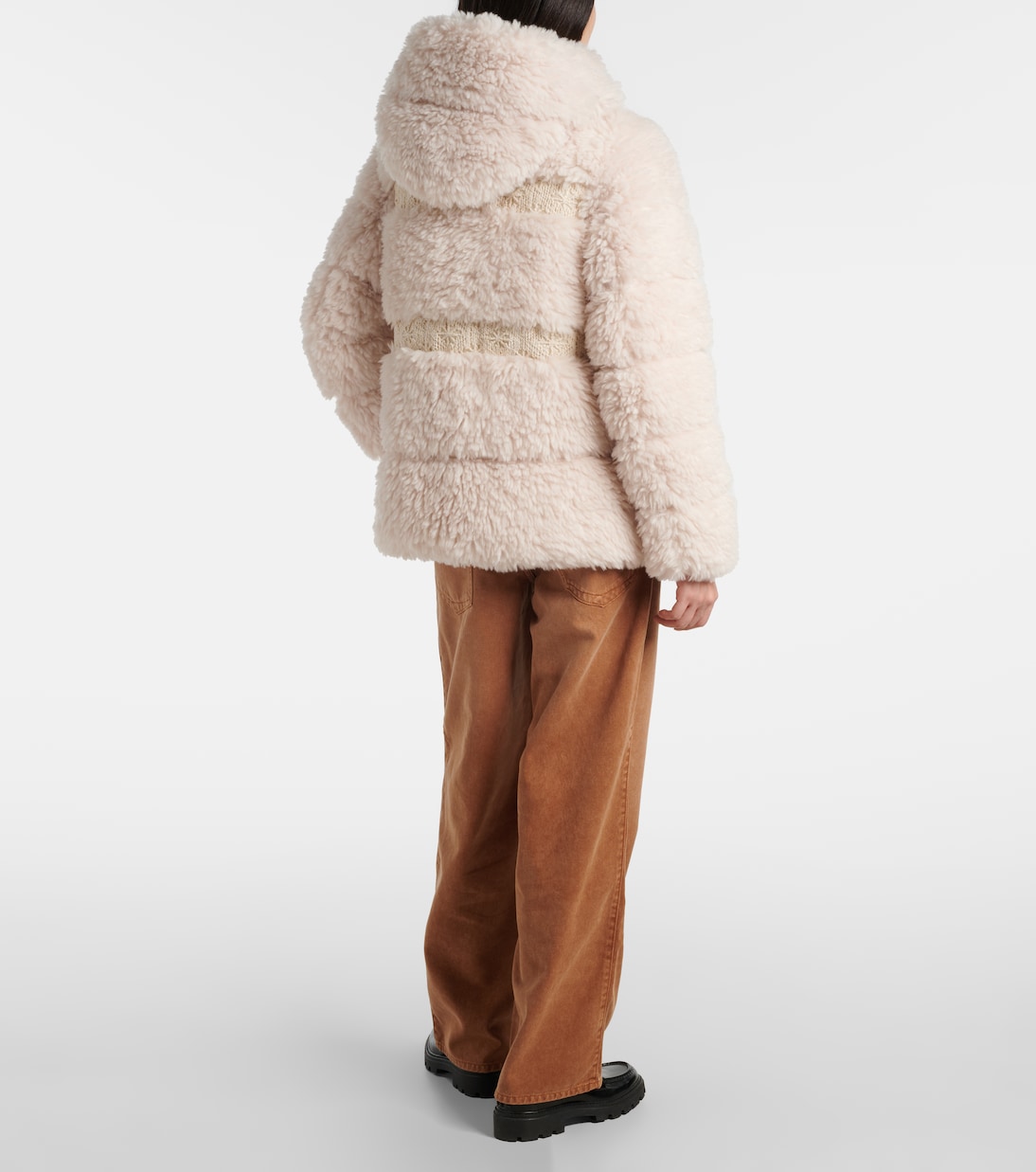 Verie macramé teddy down jacket | Moncler