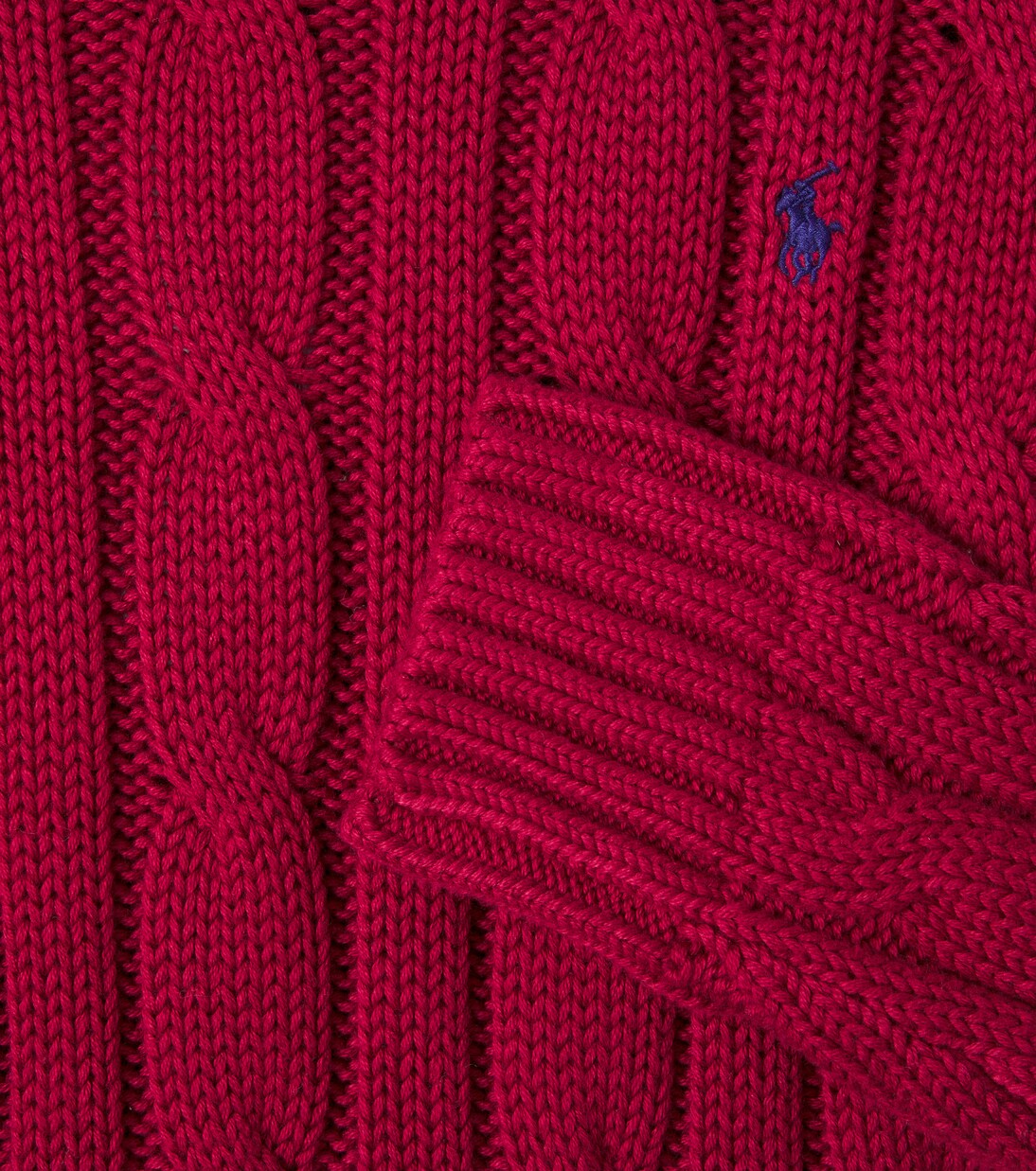 Pony cable-knit cotton sweater | Polo Ralph Lauren Kids