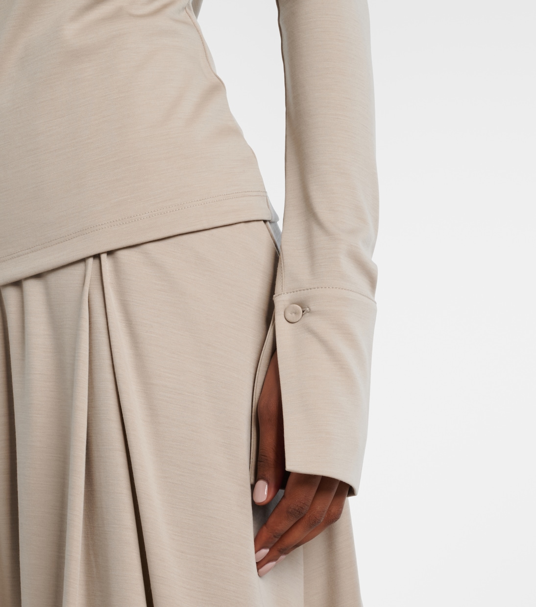 Adagio virgin wool wrap top | Max Mara