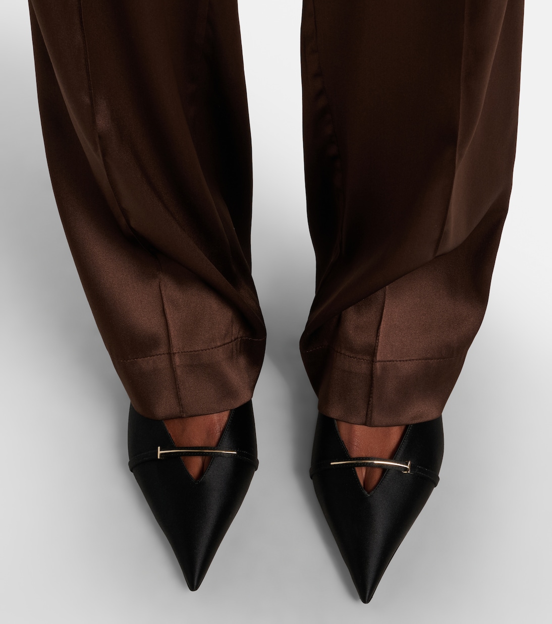 T Icon 55 satin slingback pumps | Tom Ford