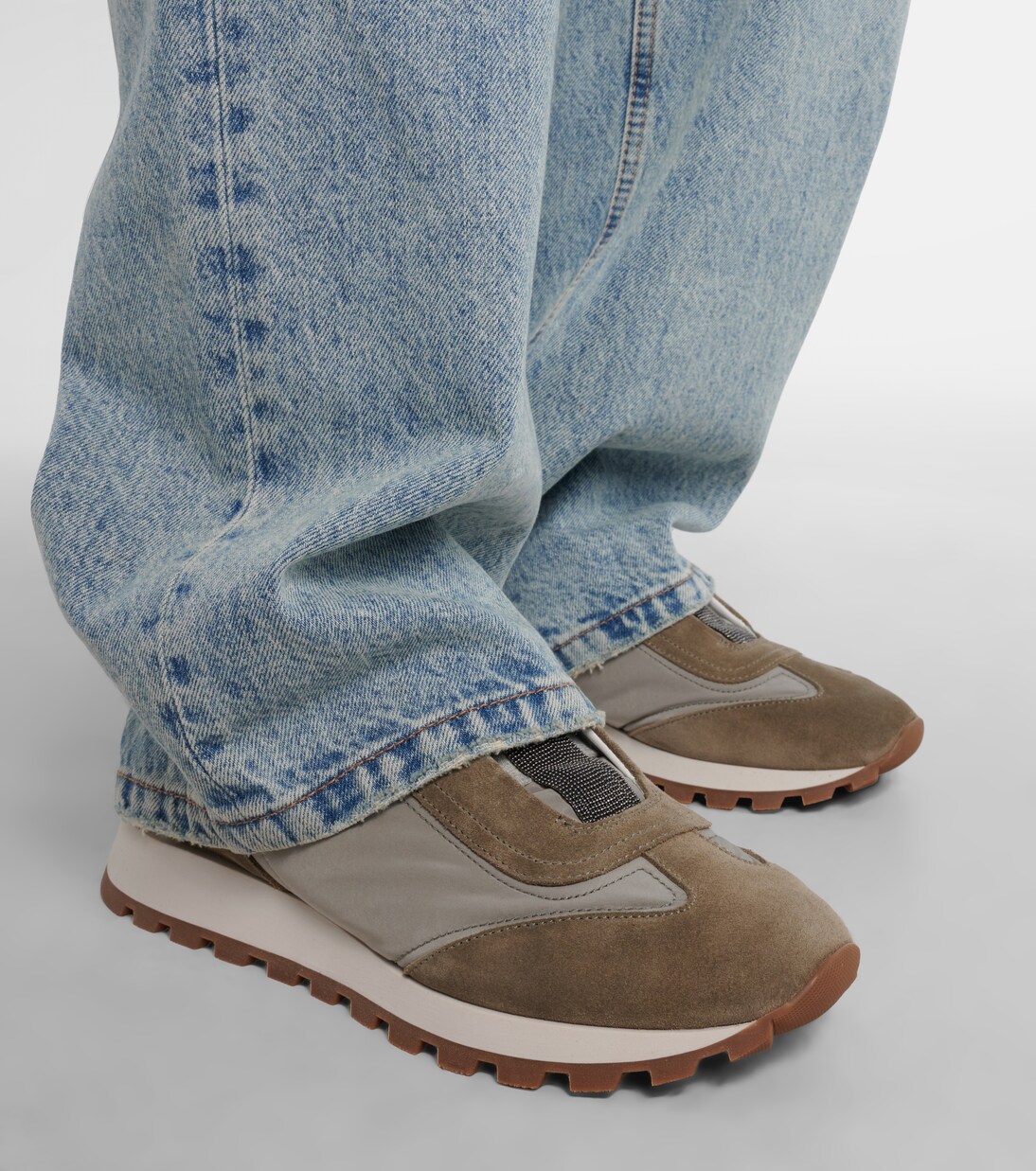 Sneakers con suede | Brunello Cucinelli