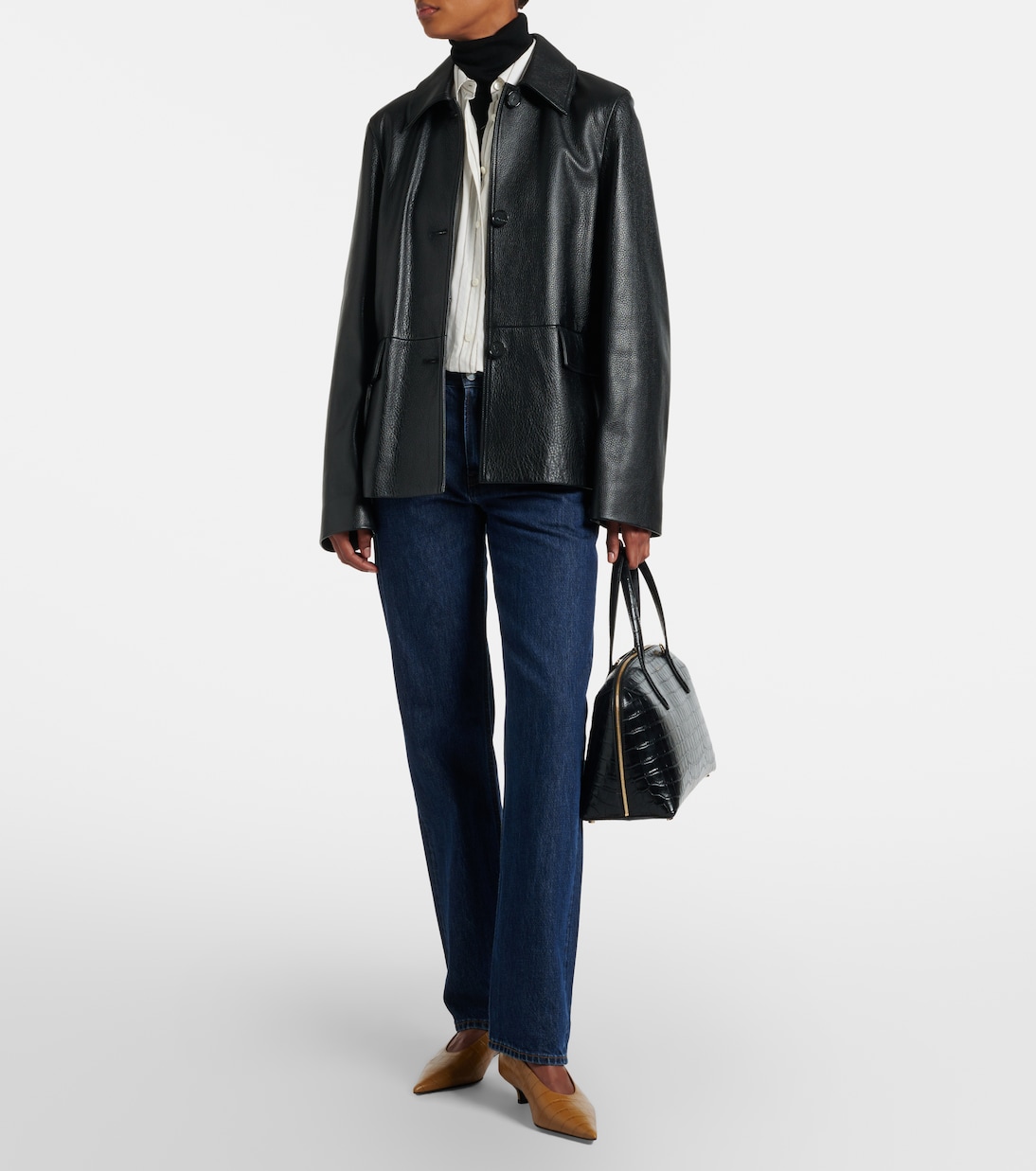 Escarpins 35 en cuir embossé | Toteme