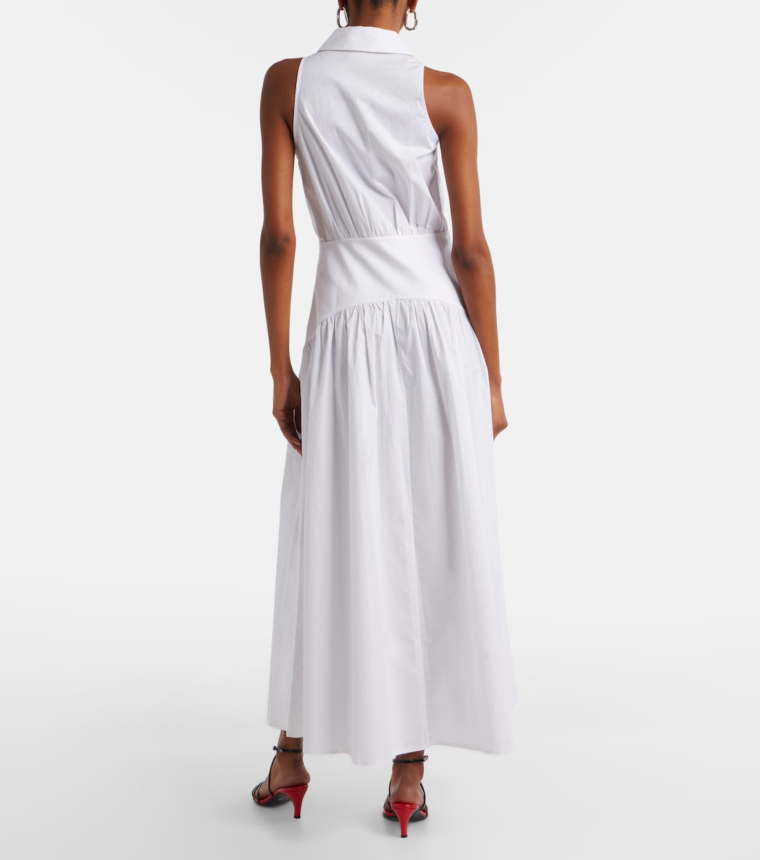 Romy cotton poplin midi dress | Staud