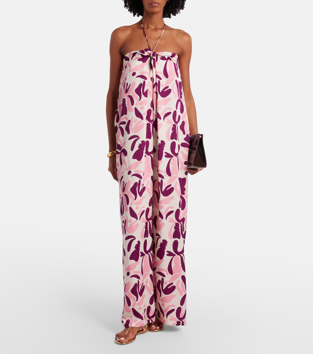Bold Floral printed maxi dress | Adriana Degreas