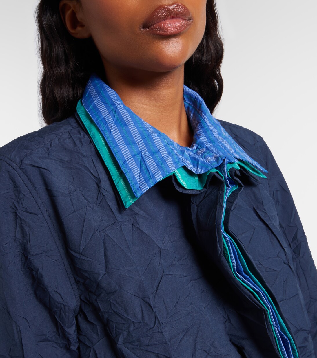 Striped technical cotton-blend shirt dress | Loewe