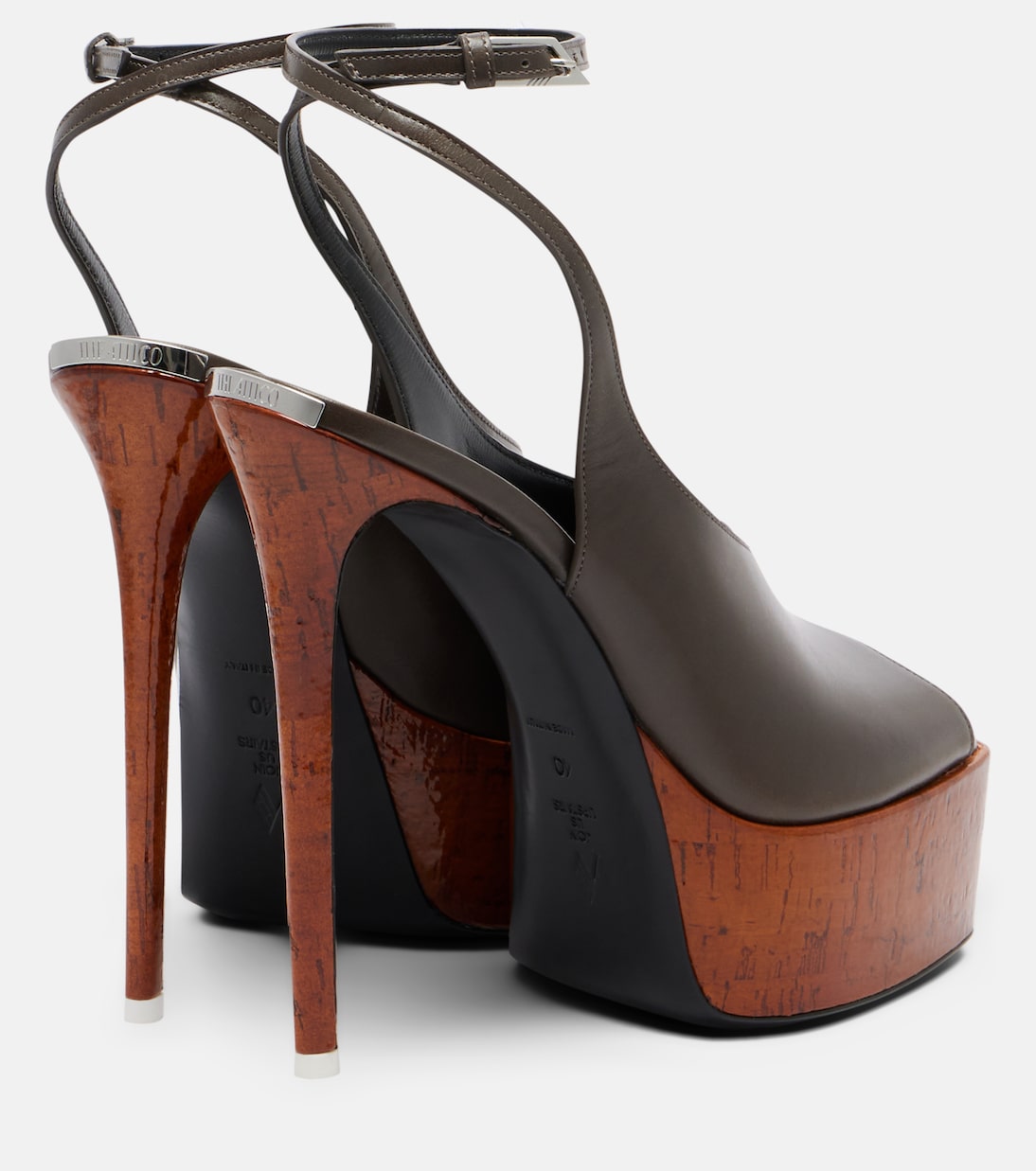 Ornella皮革防水台露跟高跟鞋 | The Attico