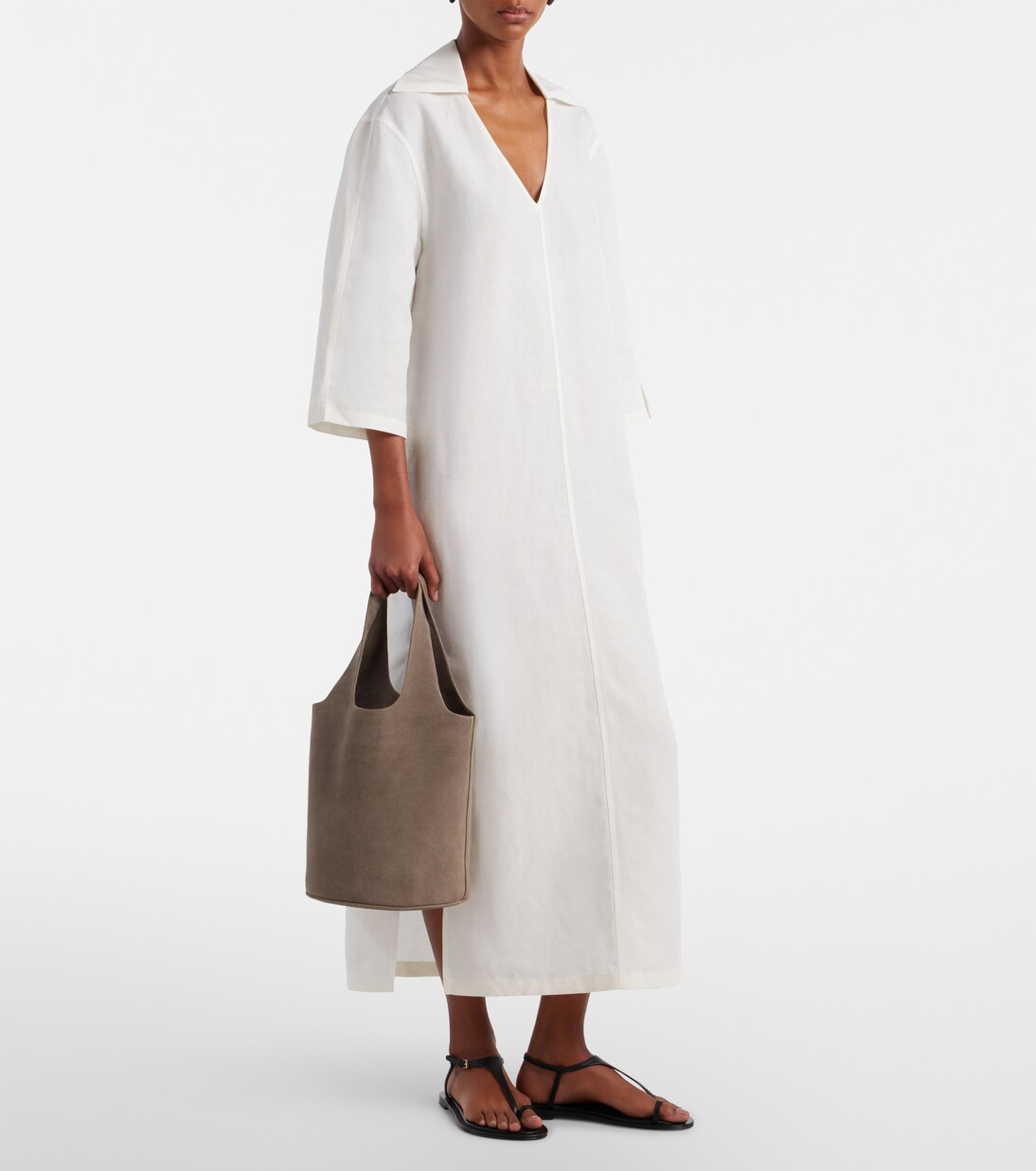 Wren Medium suede bucket bag | A.Emery