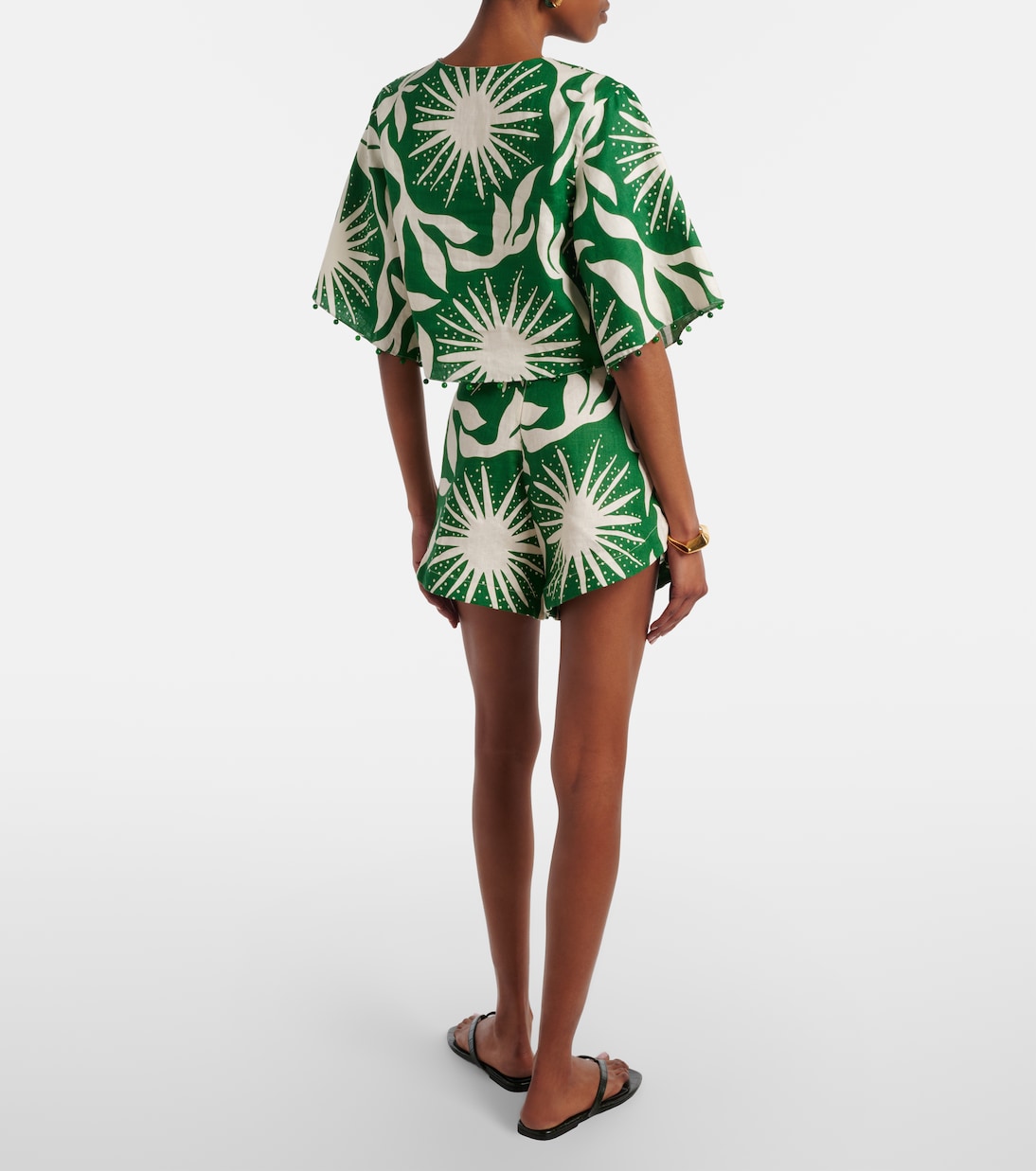 Bahamas printed linen shorts | Cala de la Cruz