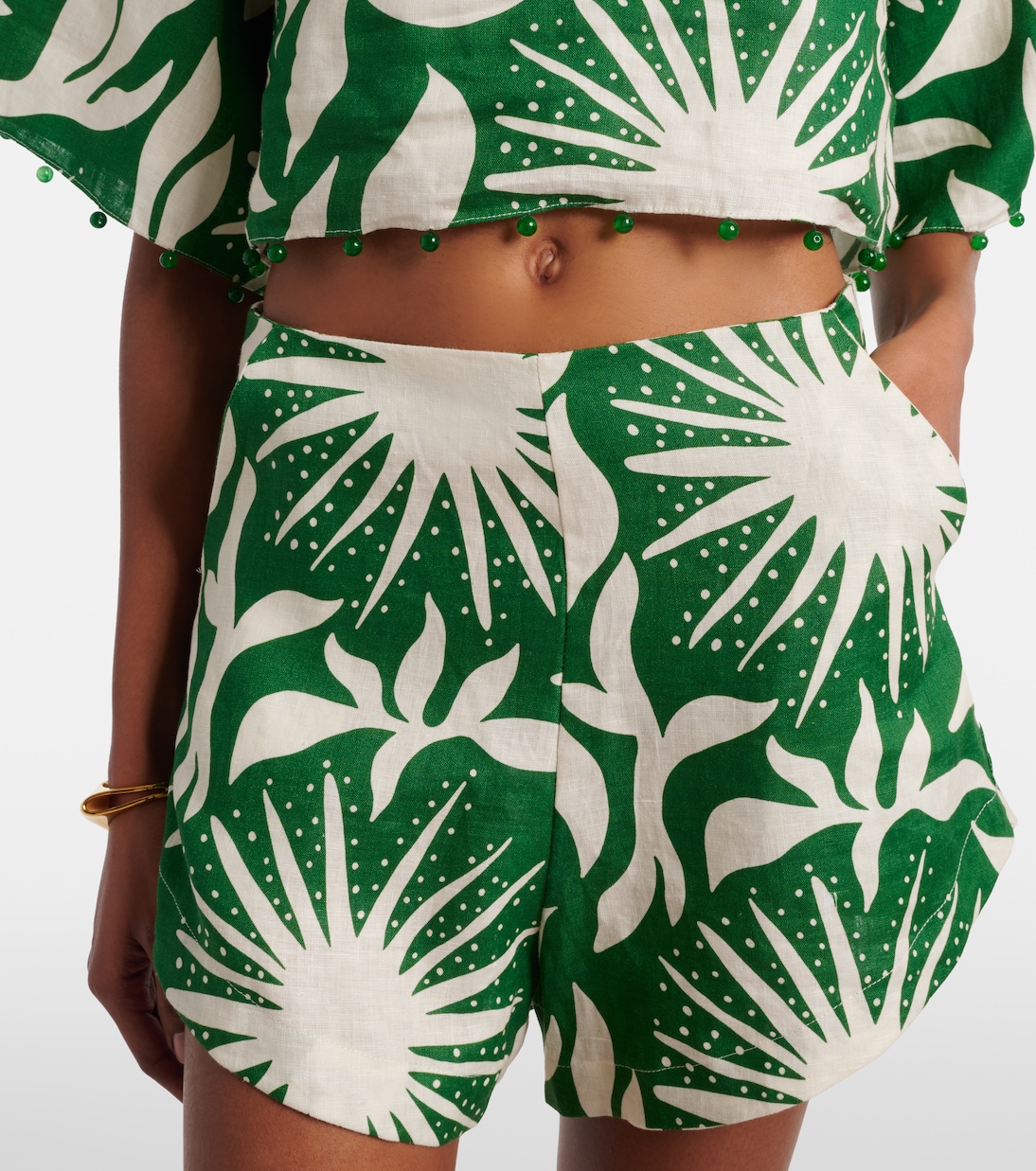 Bahamas printed linen shorts | Cala de la Cruz