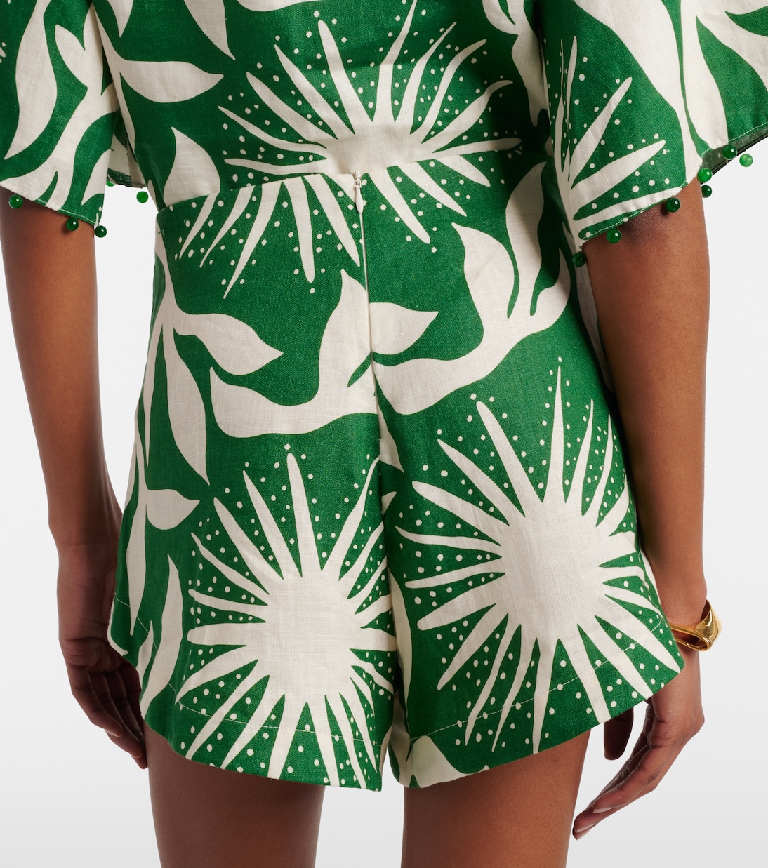 Bahamas printed linen shorts | Cala de la Cruz