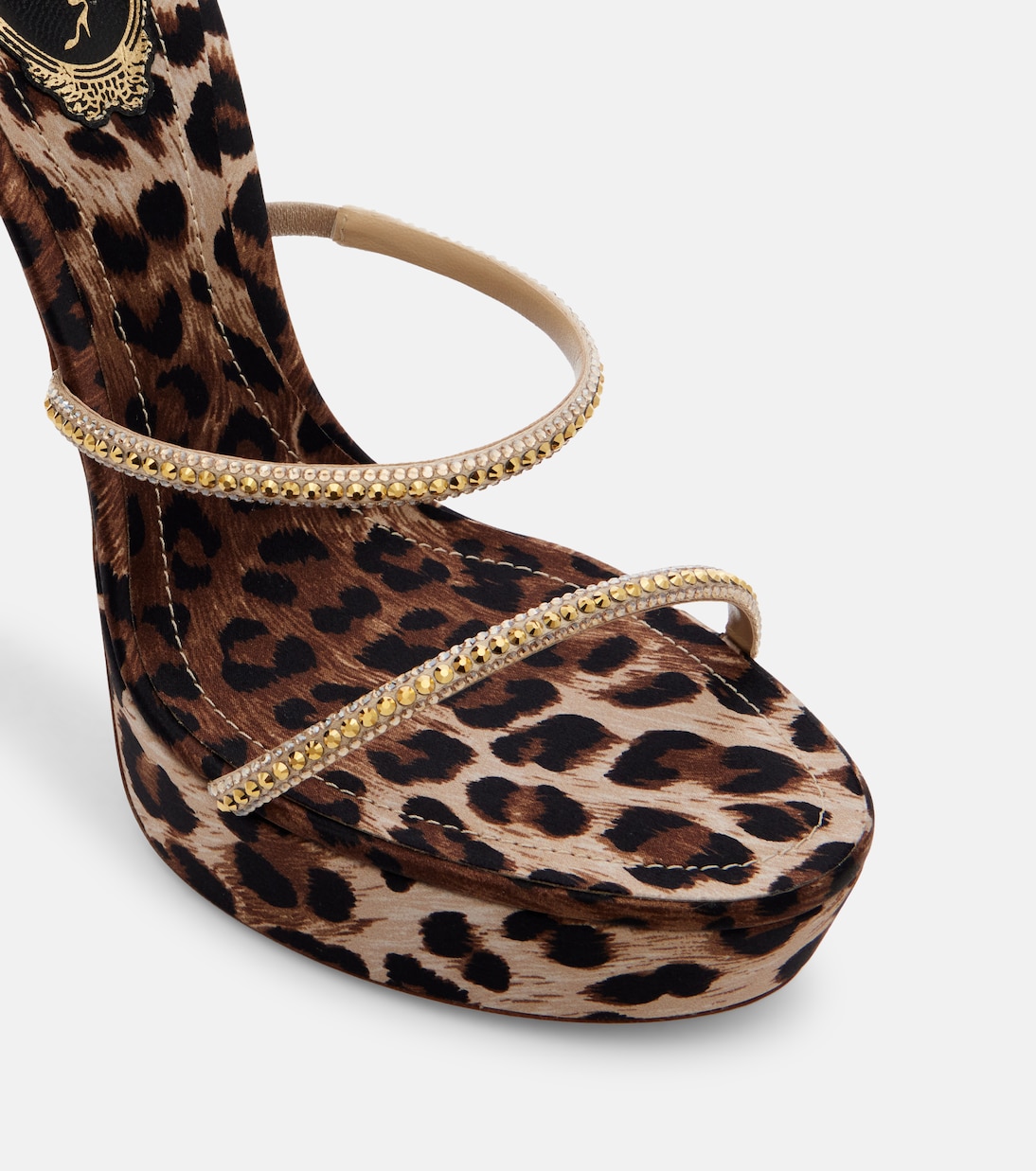 Cleo embellished satin platform sandals | Rene Caovilla