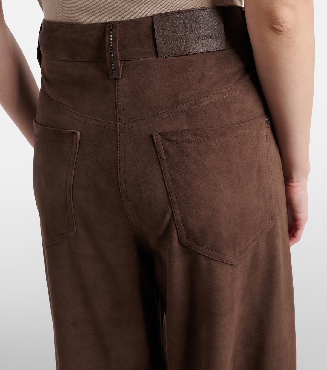 Pantalones anchos de ante | Brunello Cucinelli