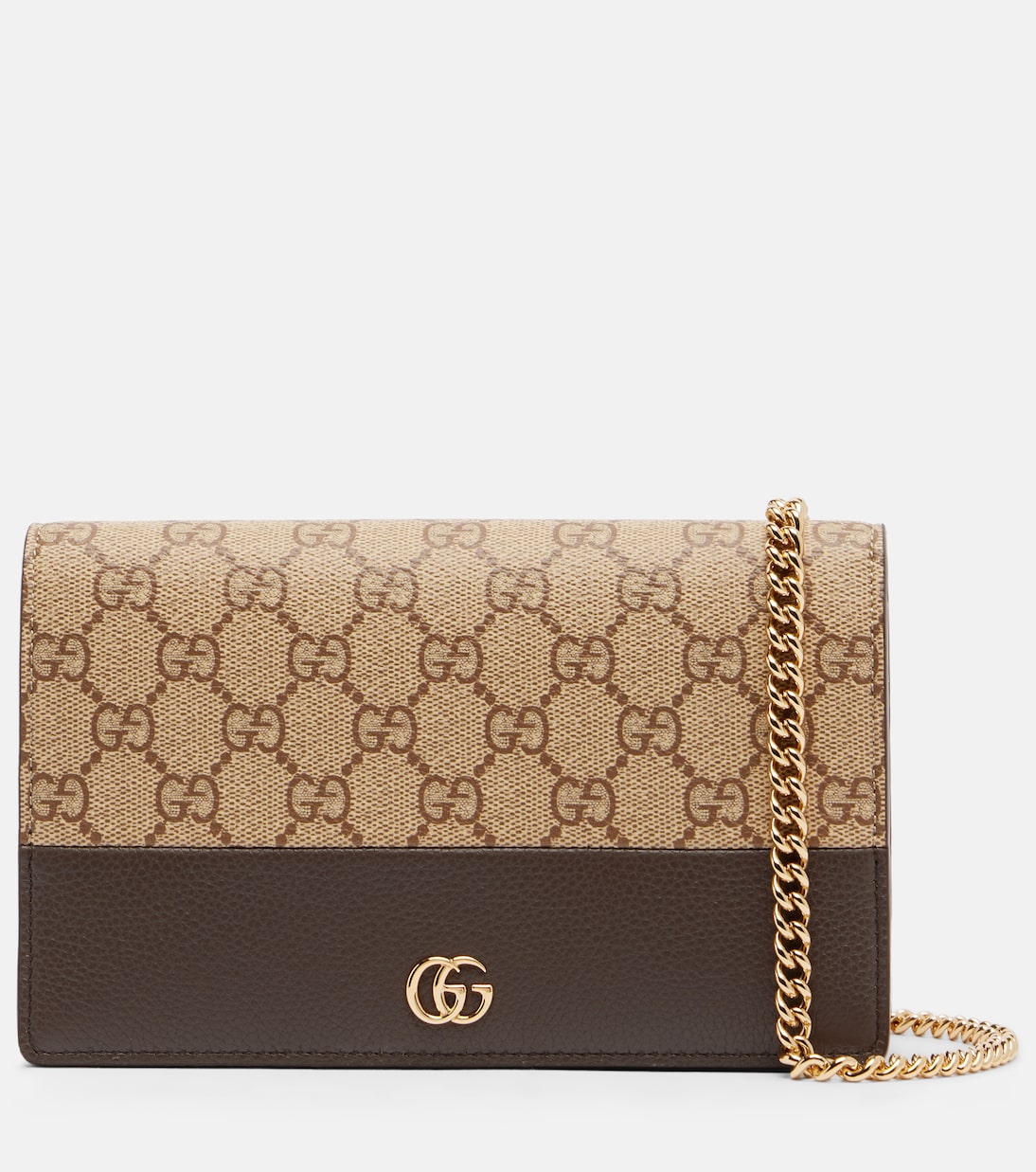 GG Marmont canvas wallet on chain | Gucci