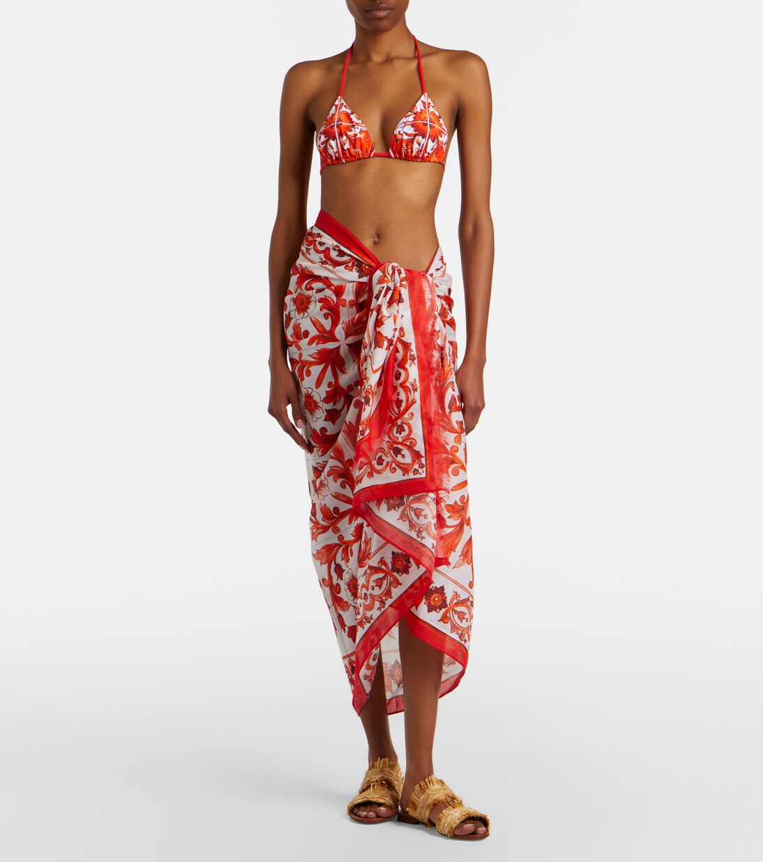 Majolica cotton beach cover-up | Dolce&Gabbana