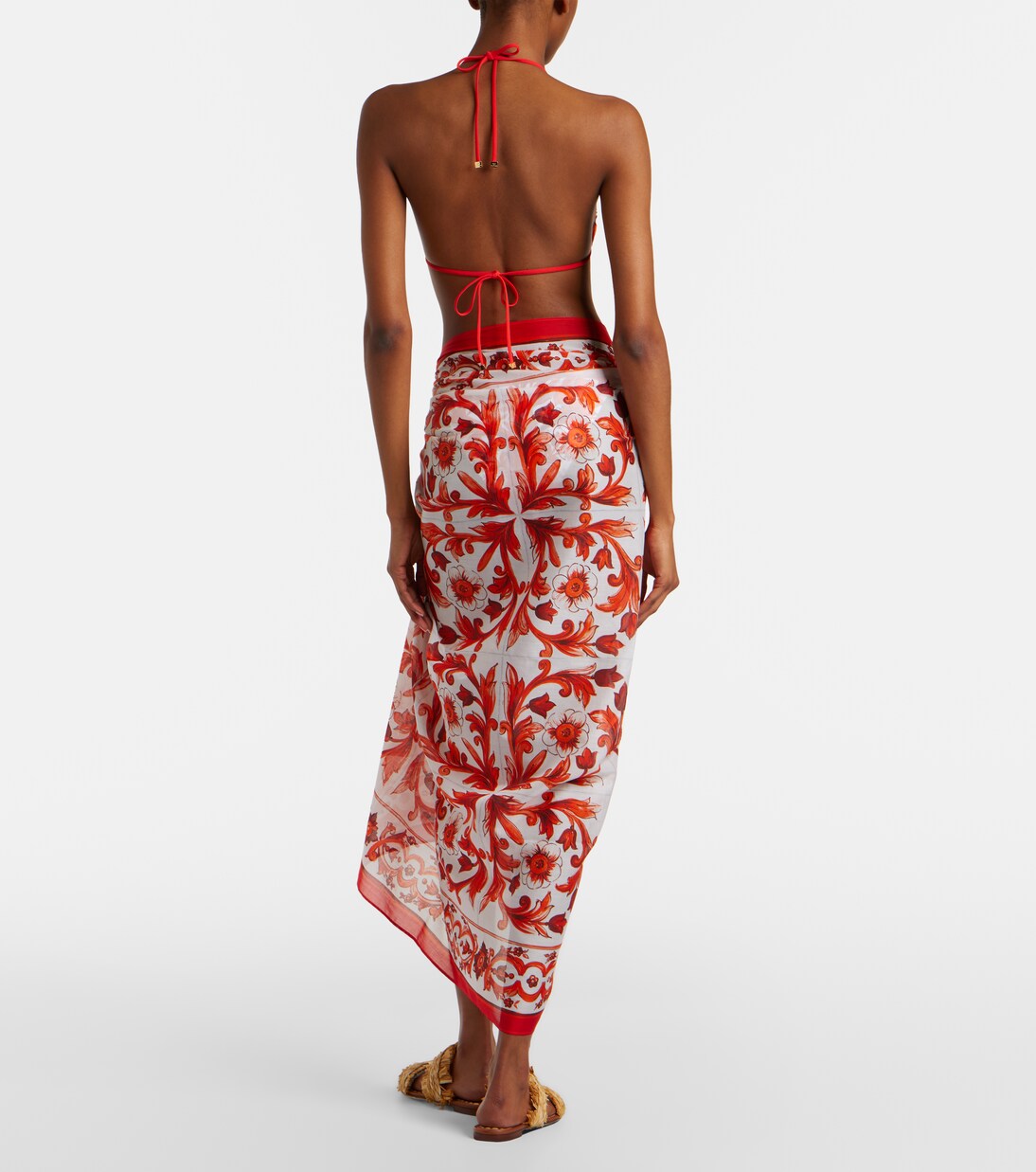 Majolica cotton beach cover-up | Dolce&Gabbana