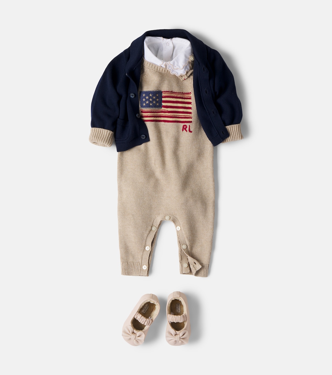 유아 - 인타르시아 니트 코튼 바디수트 | Polo Ralph Lauren Kids
