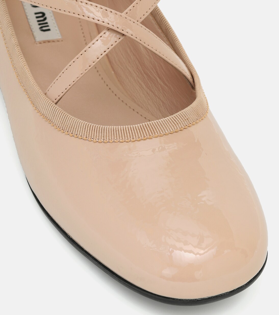 Ballerinas aus Lackleder | Miu Miu
