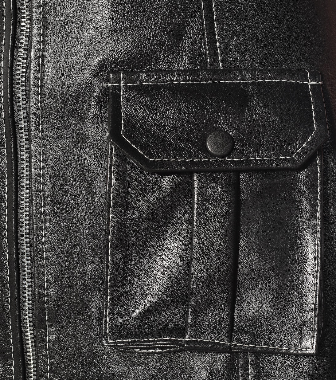 Robe midi en cuir | Ganni