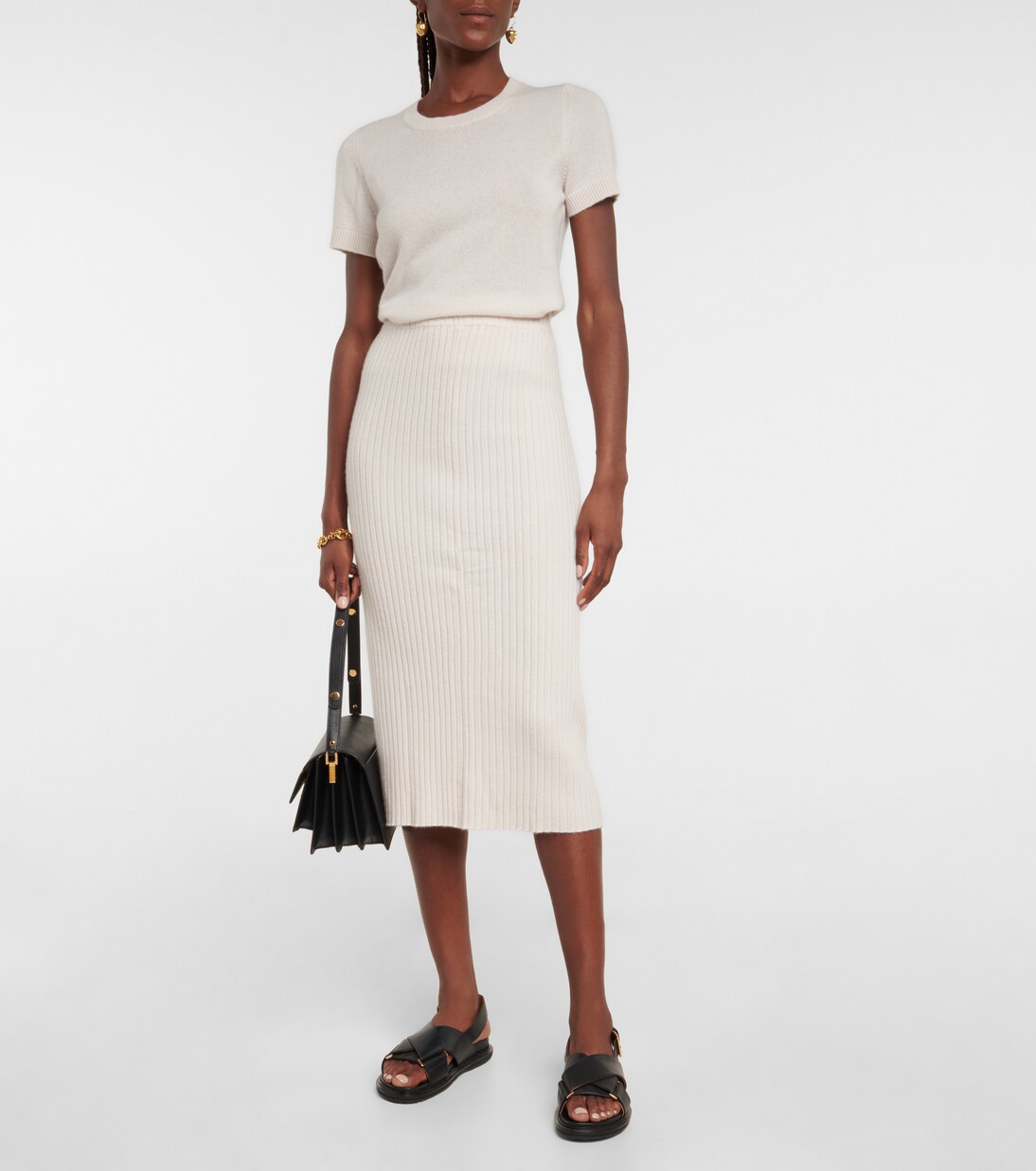 Ribbed-knit cashmere skirt | Jardin des Orangers