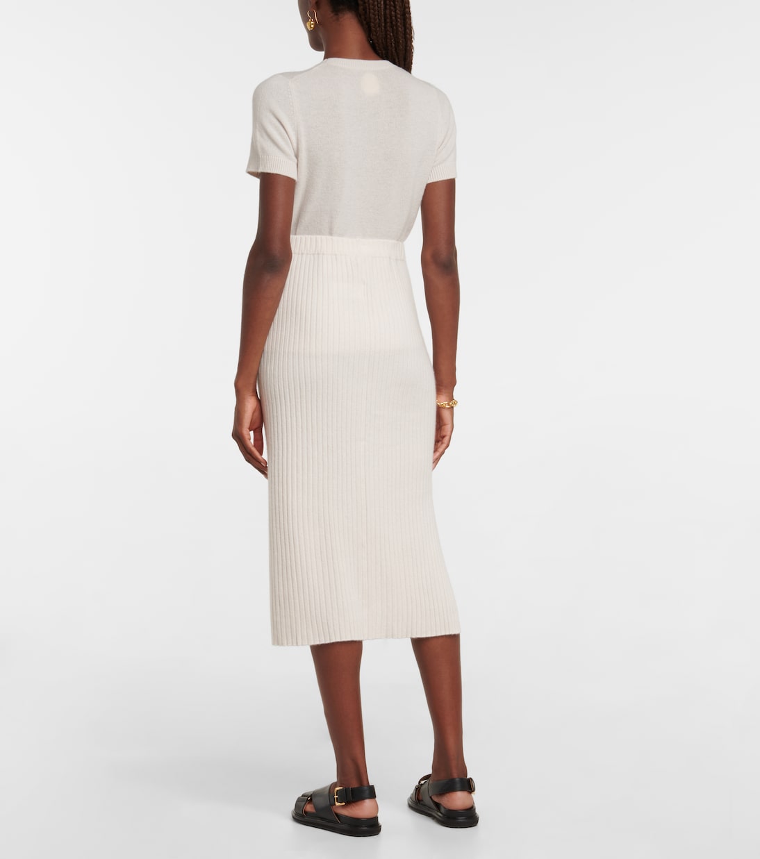 Ribbed-knit cashmere skirt | Jardin des Orangers