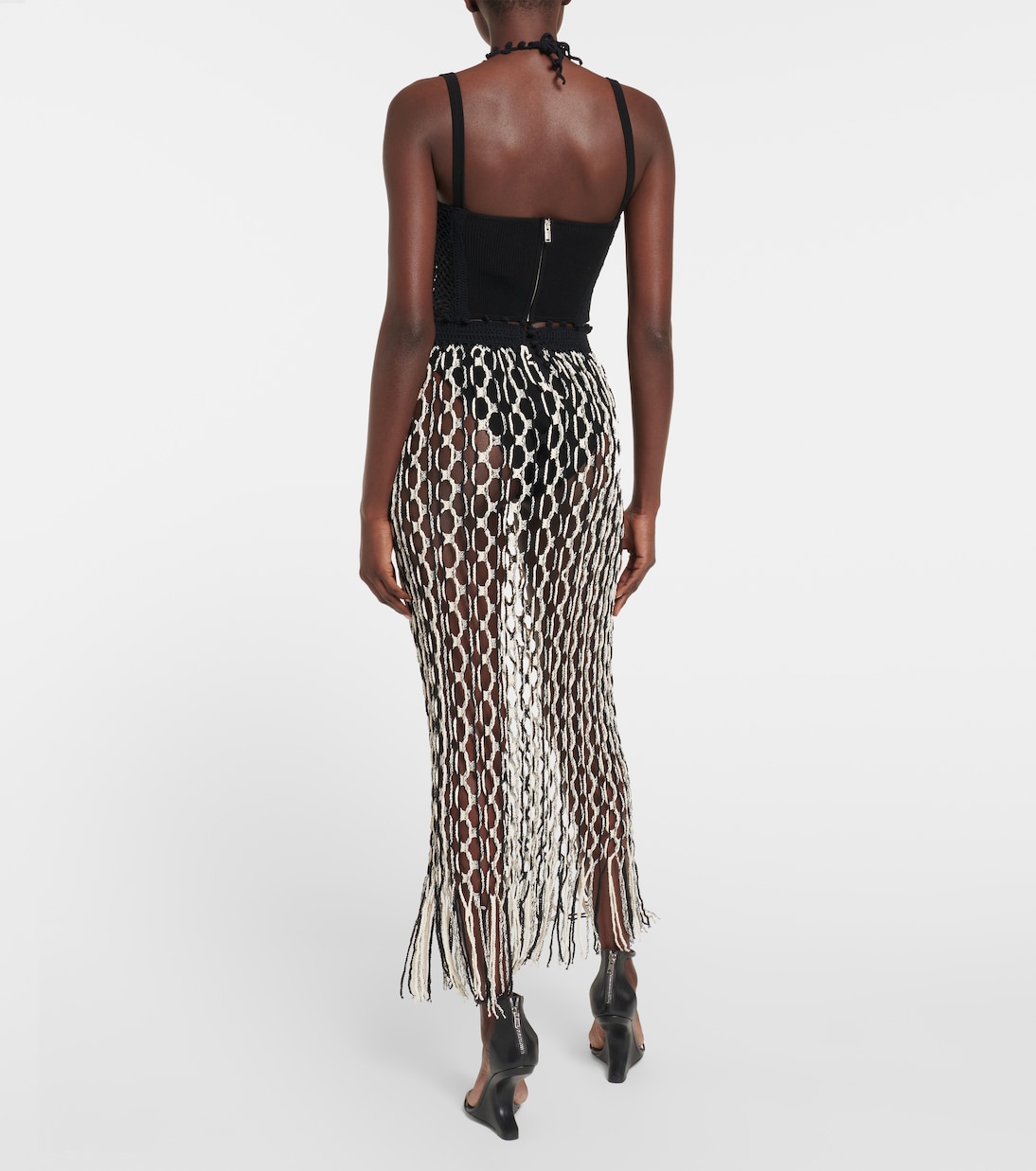 Maxirock aus Häkelstrick | Dion Lee
