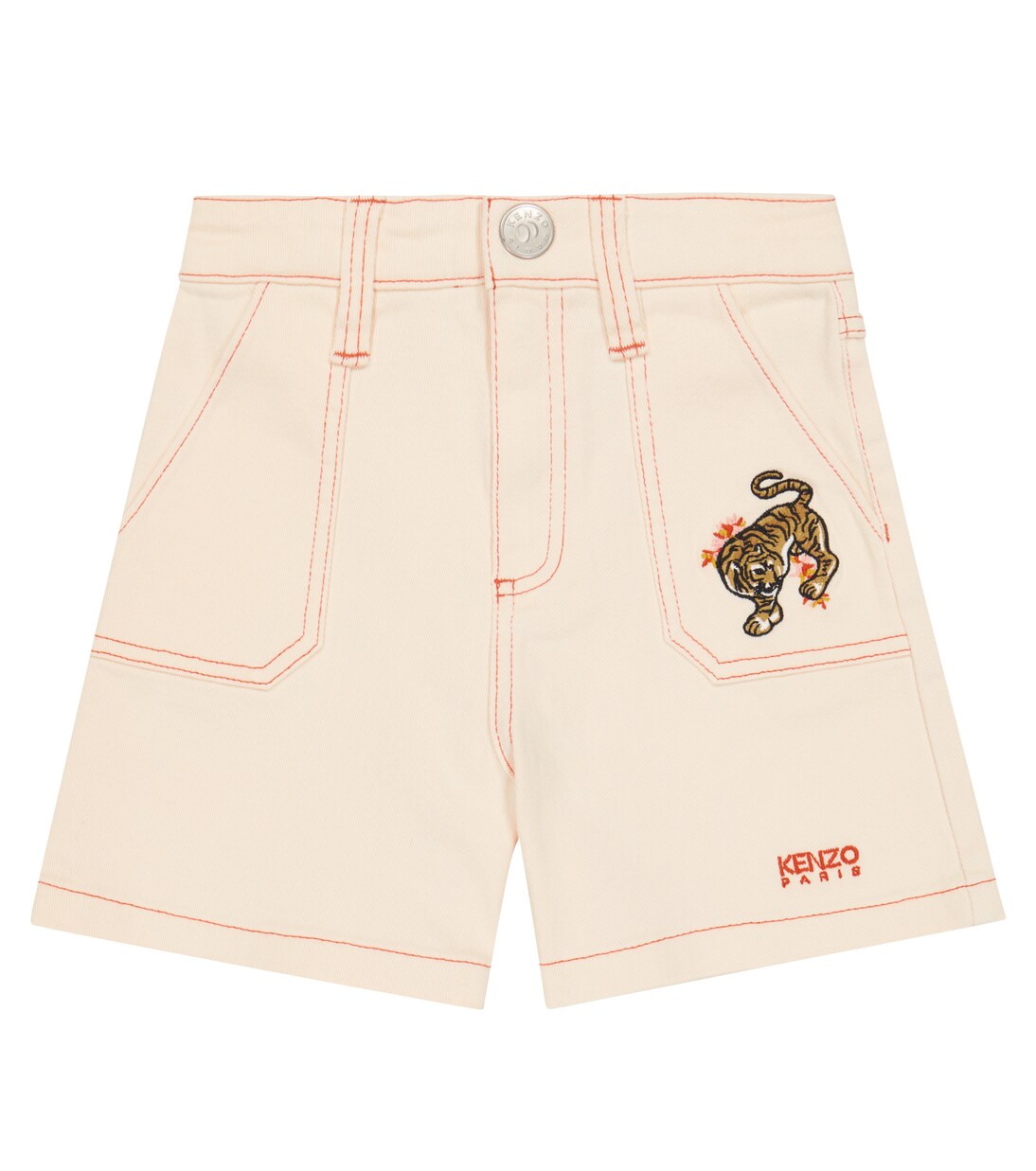 Embroidered denim shorts | Kenzo Kids