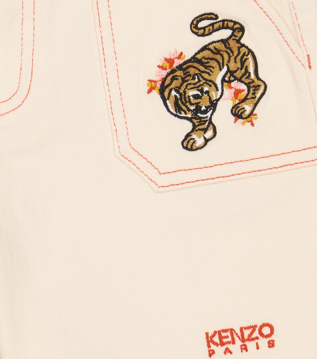 Embroidered denim shorts | Kenzo Kids