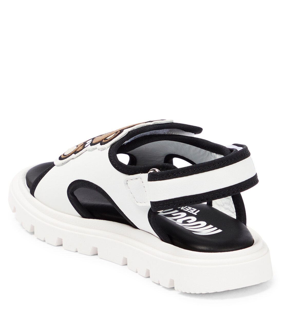 Logo leather sandals | Moschino Kids