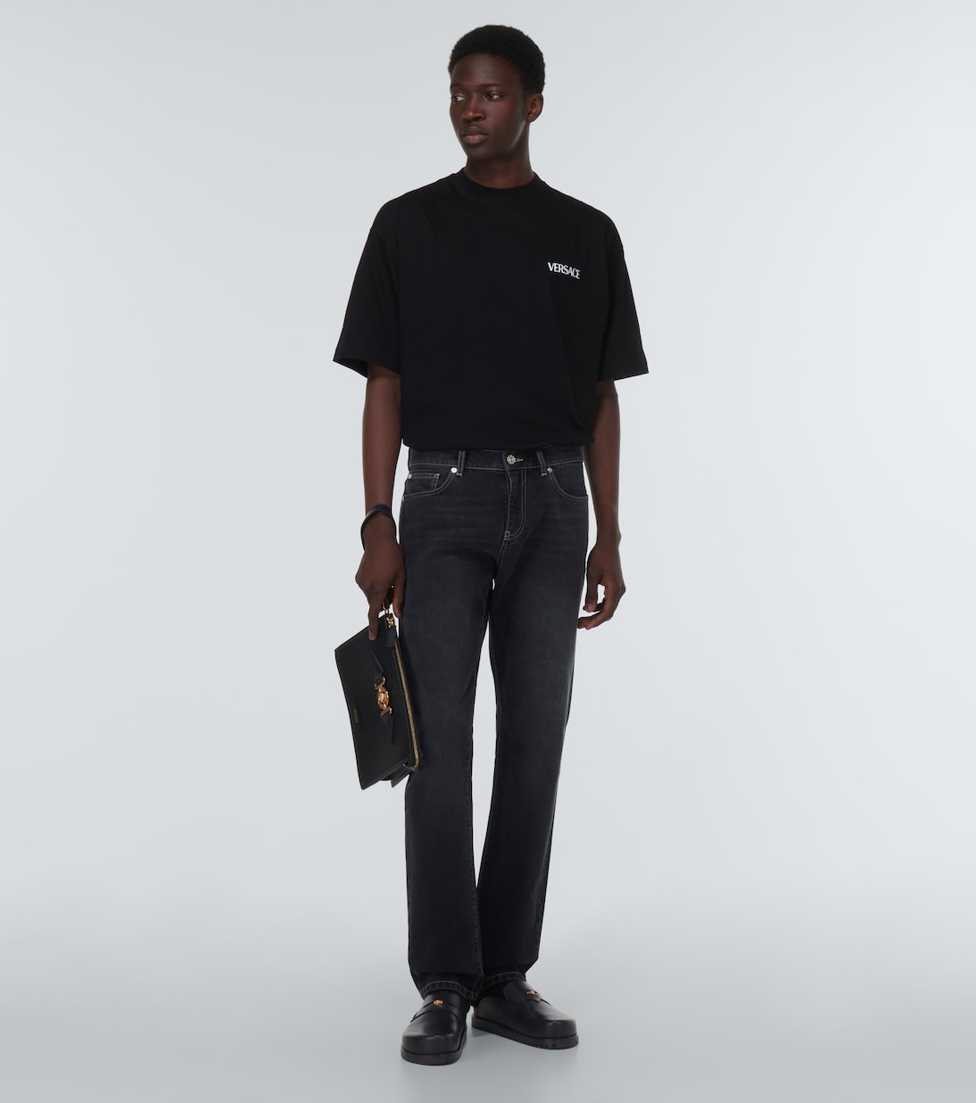 Medusa logo leather mules | Versace