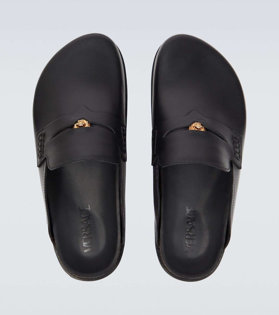 Medusa logo leather mules | Versace