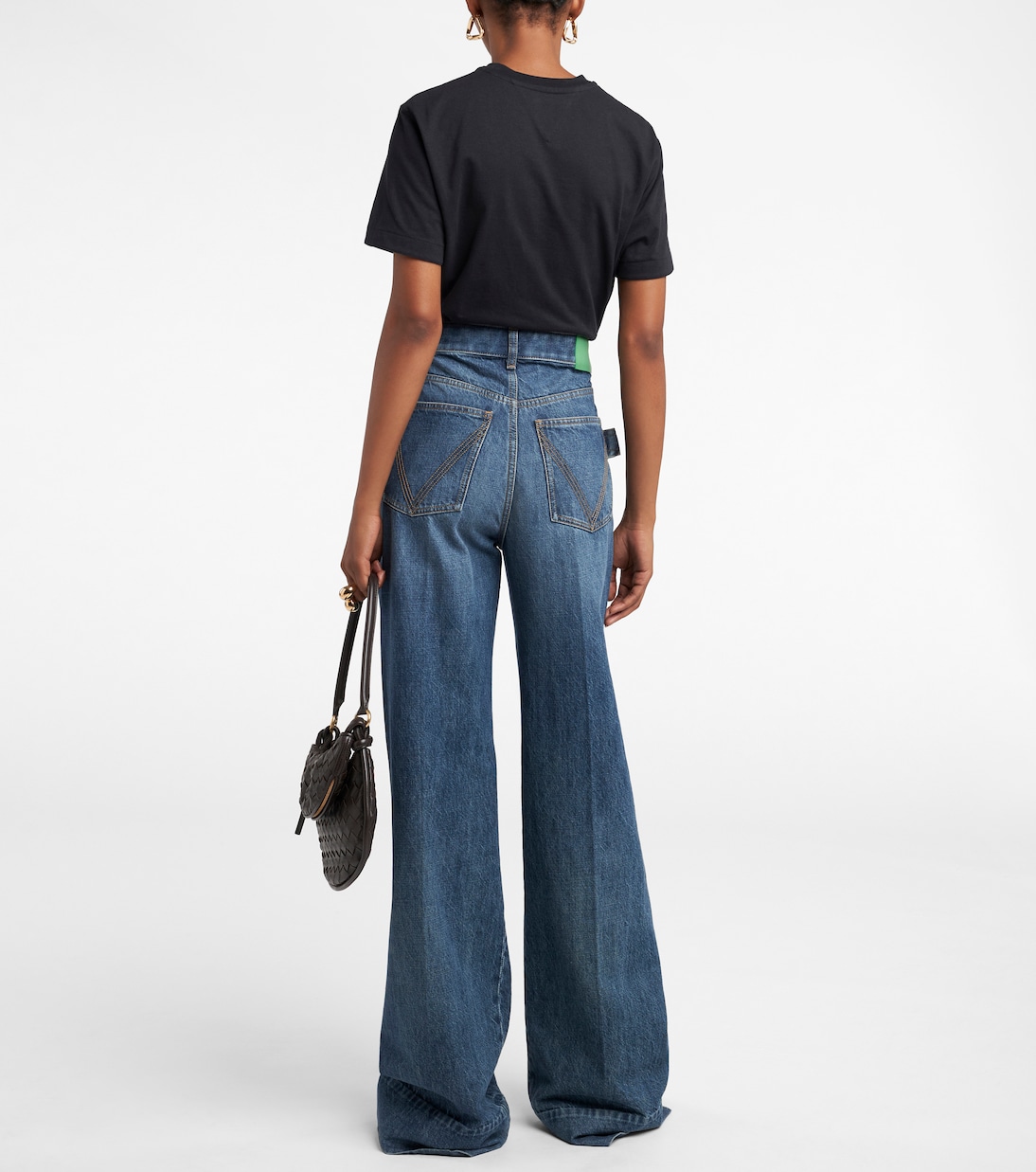 Jeans anchos de tiro alto | Bottega Veneta