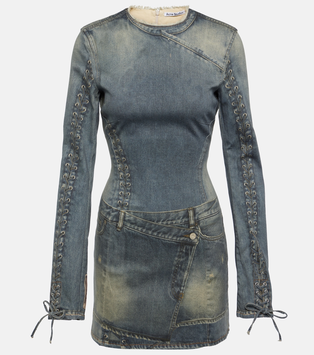 Printed cotton-blend minidress | Acne Studios