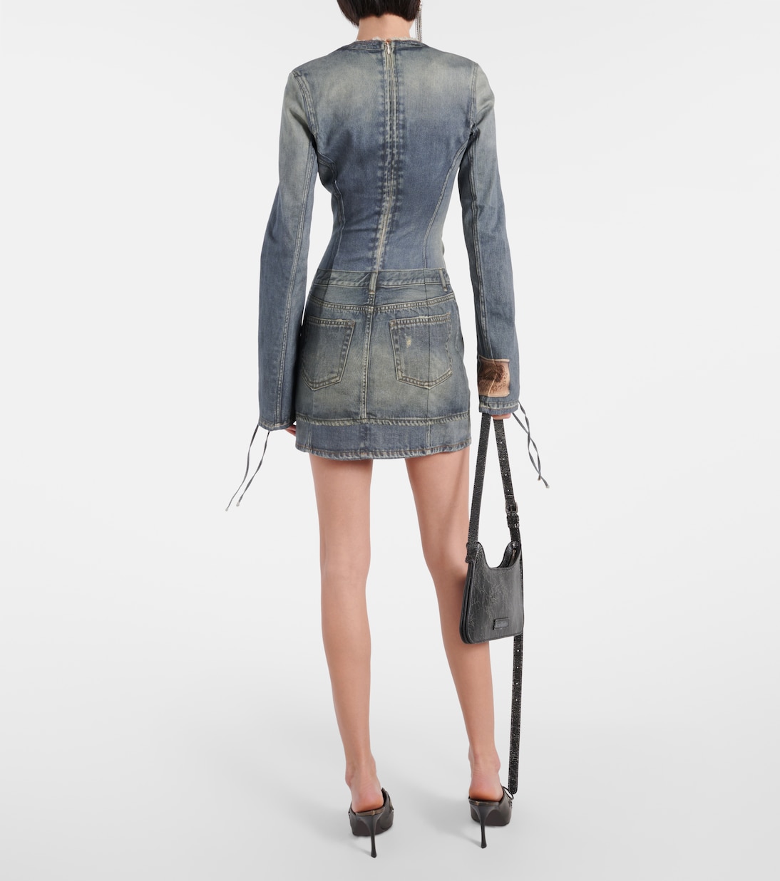 Printed cotton-blend minidress | Acne Studios