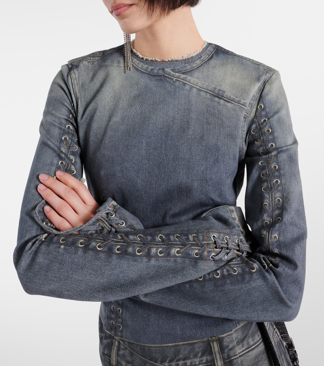 Printed cotton-blend minidress | Acne Studios