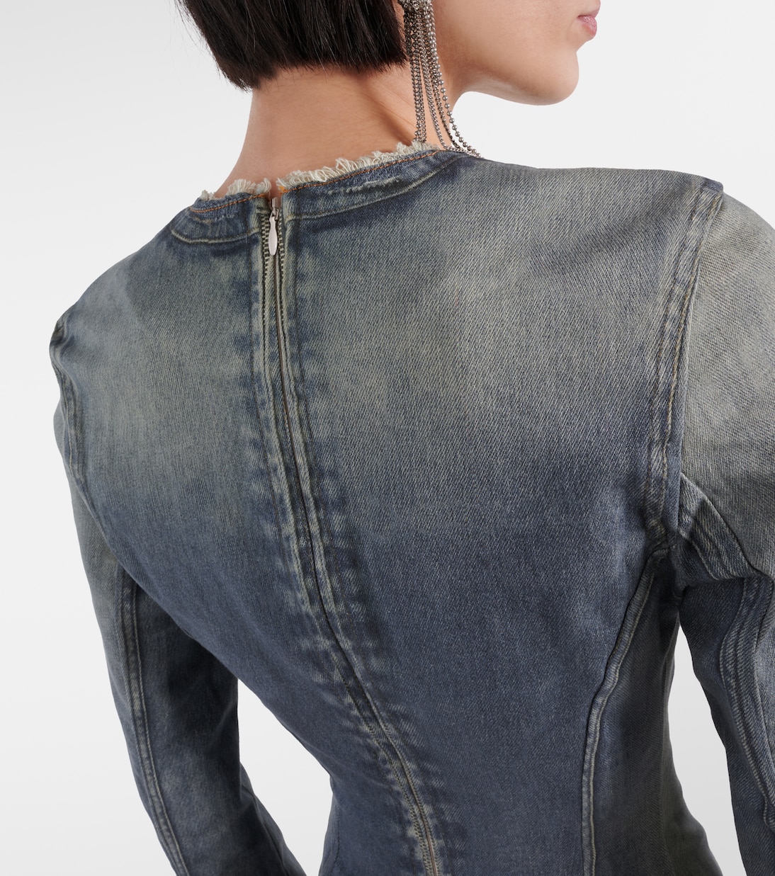 Printed cotton-blend minidress | Acne Studios