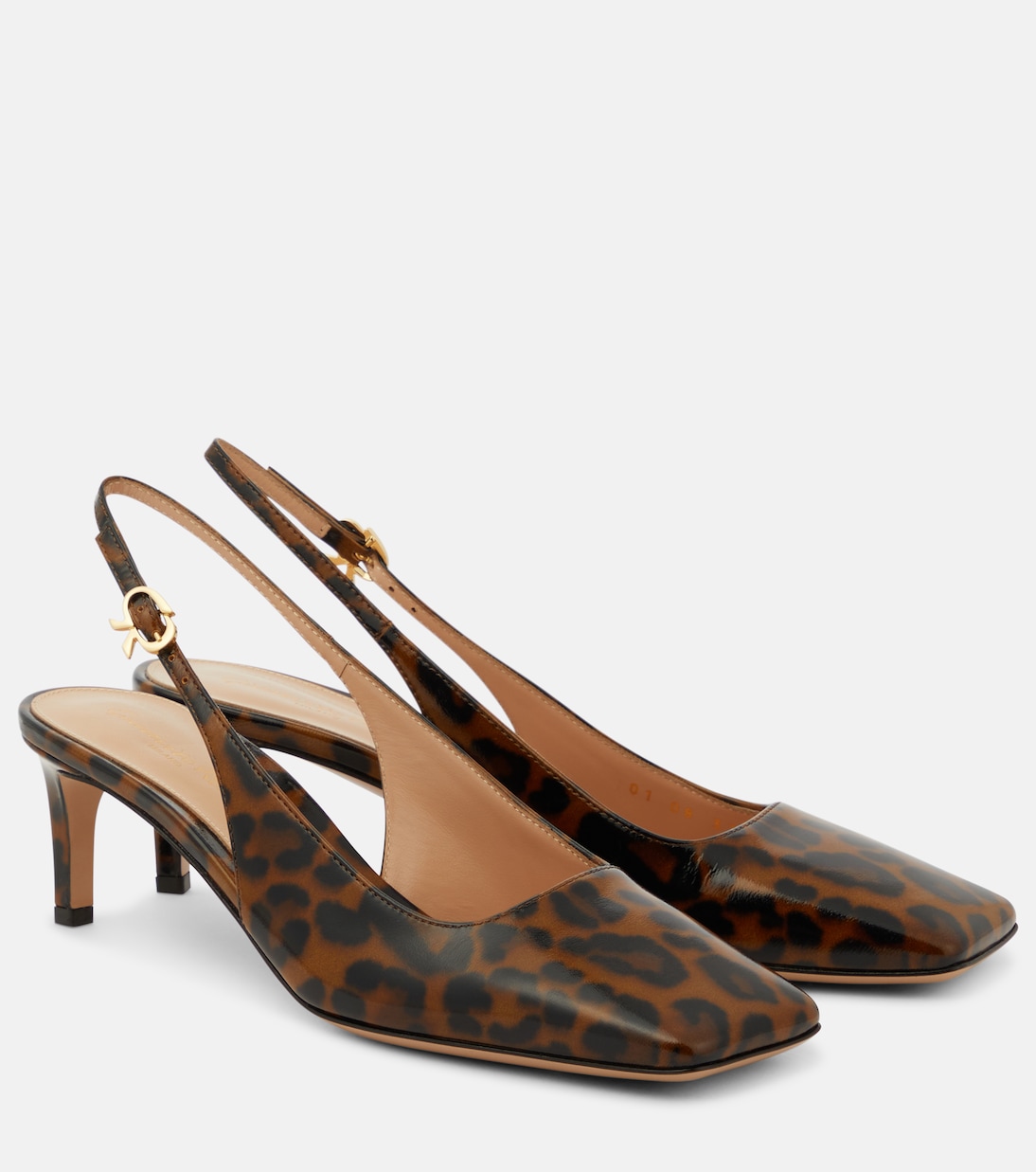 55 patent leather slingback pumps | Gianvito Rossi