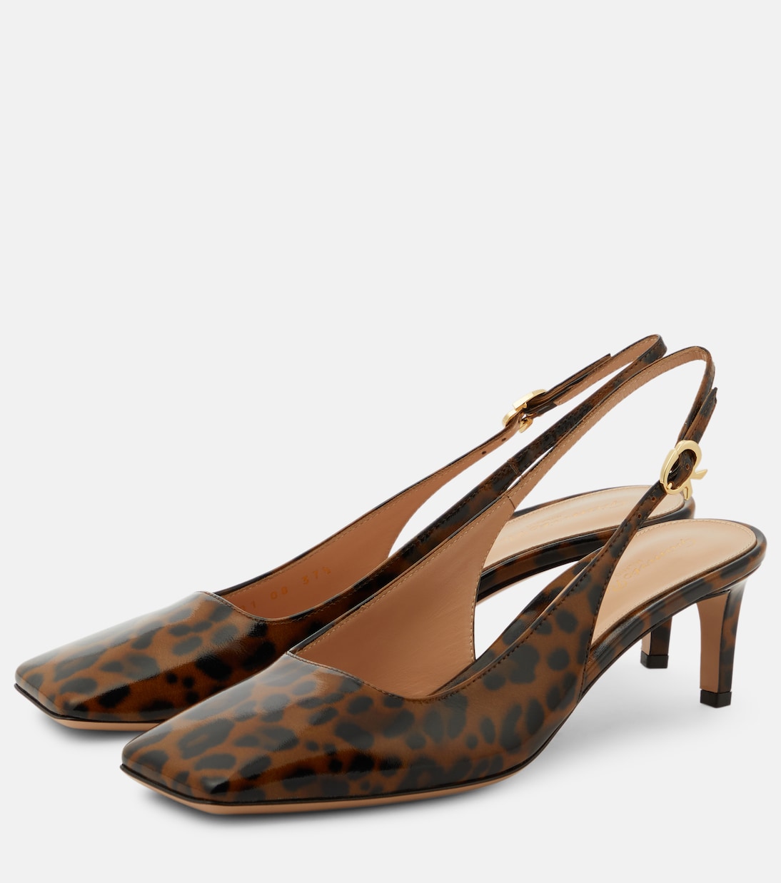 55 patent leather slingback pumps | Gianvito Rossi