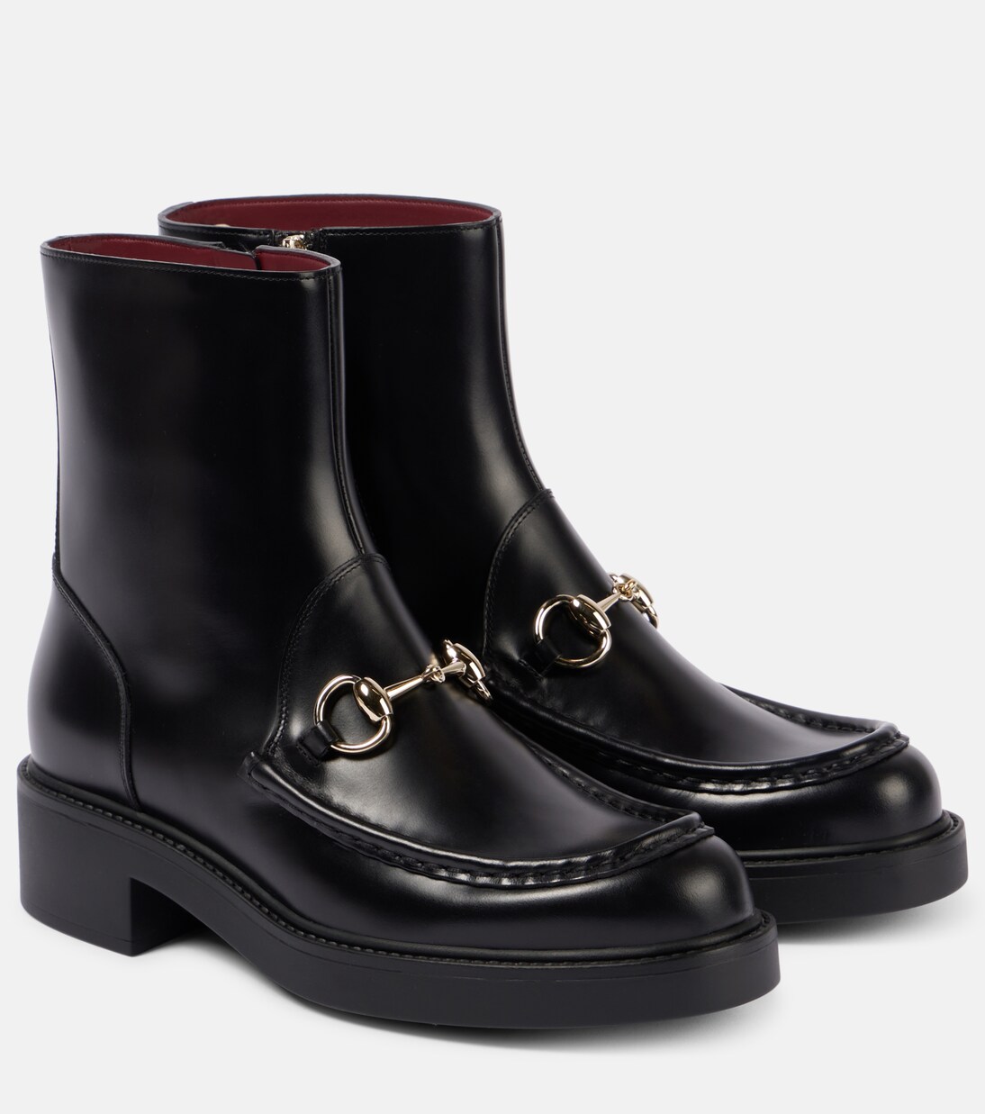 Ankle Boots Horsebit aus Leder | Gucci