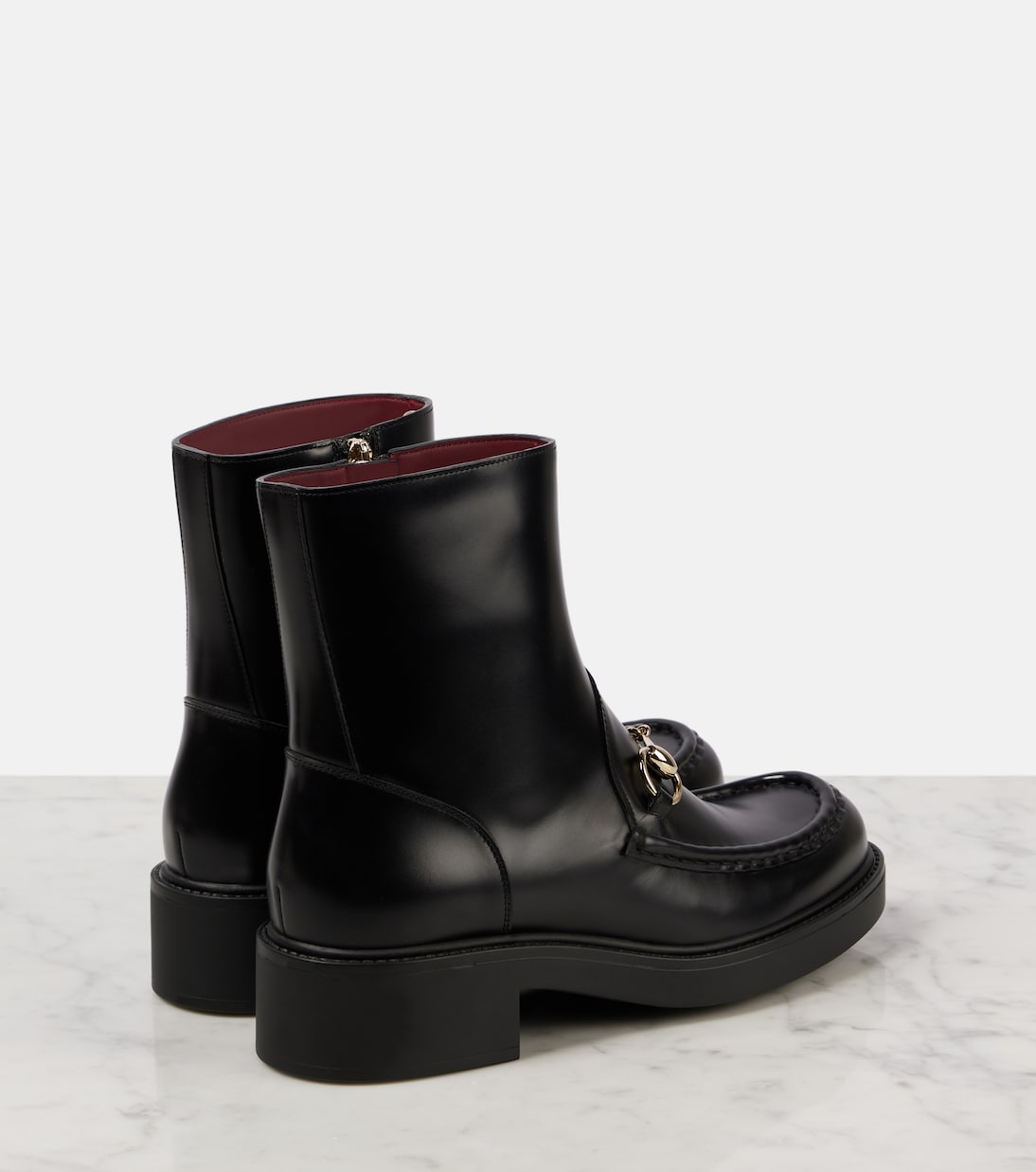 Ankle Boots Horsebit aus Leder | Gucci
