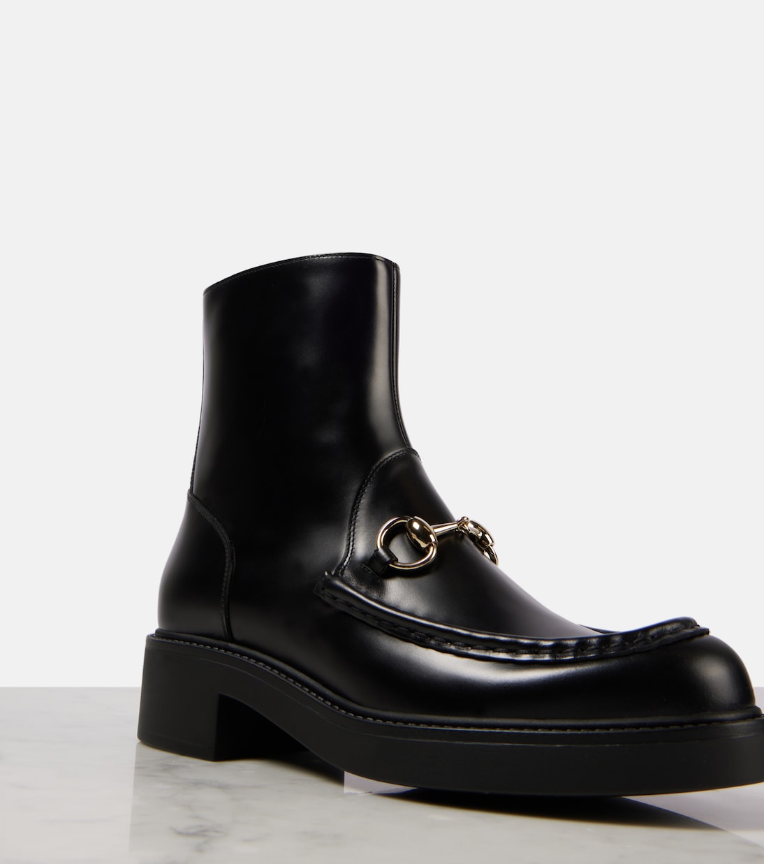 Ankle Boots Horsebit aus Leder | Gucci