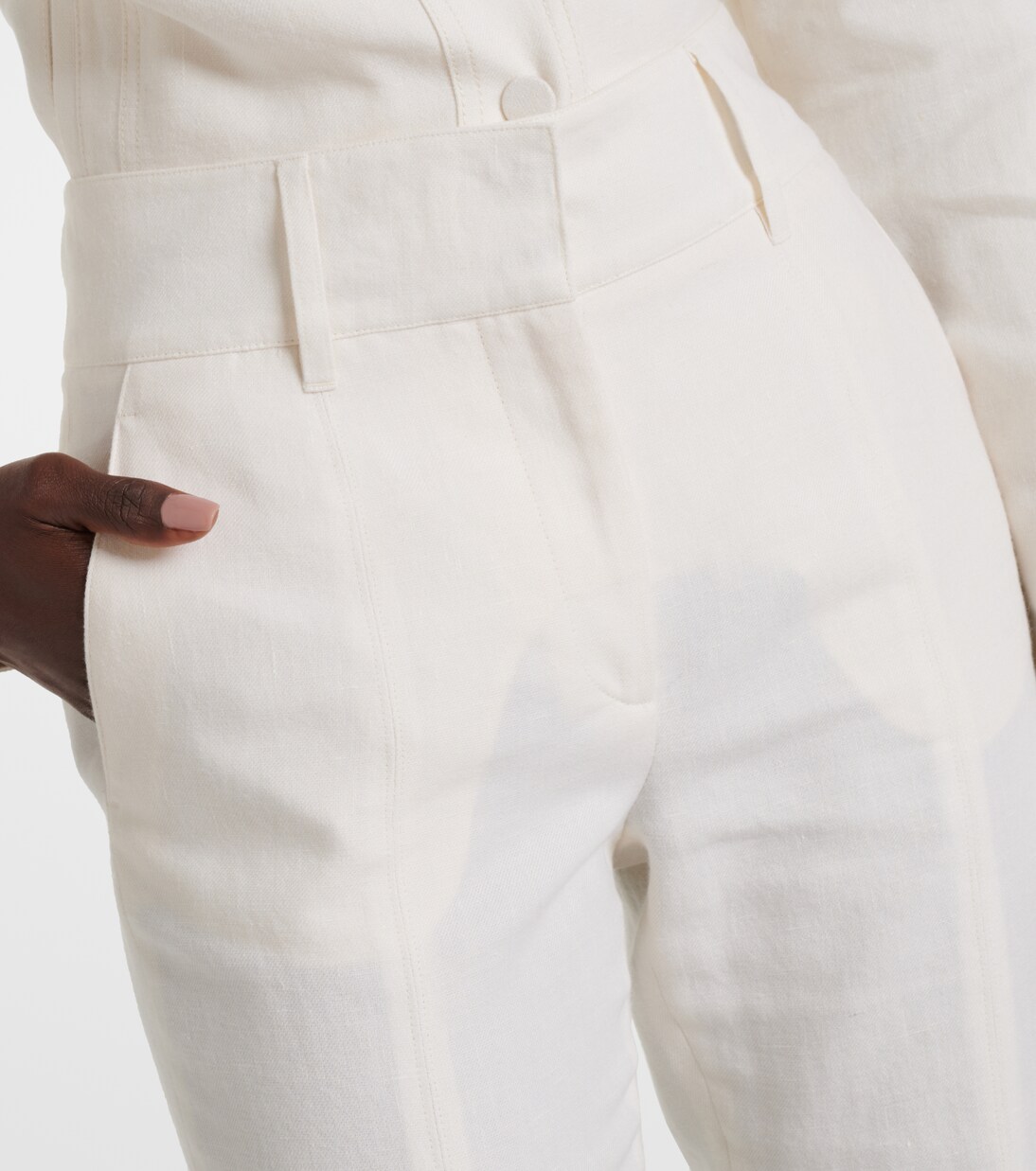 High-Rise-Schlaghose Rhein aus Seide und Wolle | Gabriela Hearst