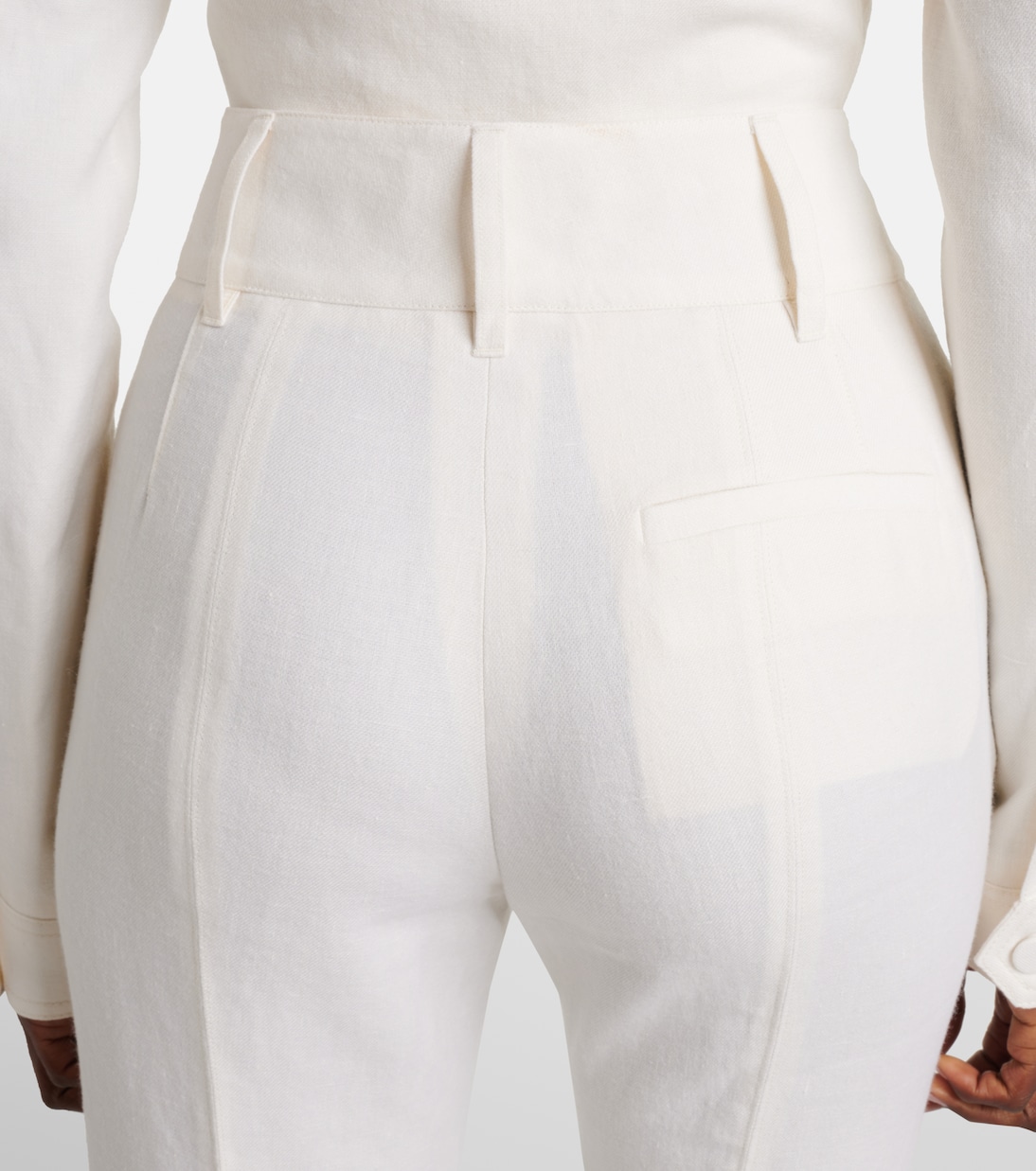 High-Rise-Schlaghose Rhein aus Seide und Wolle | Gabriela Hearst