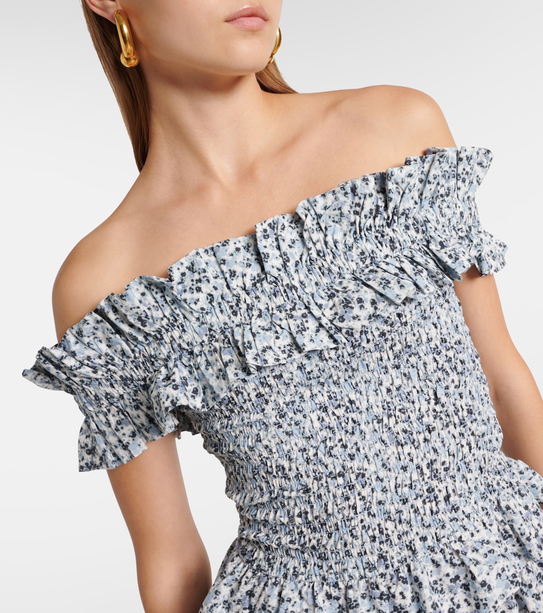 Bedrucktes Top aus Baumwolle | Ganni