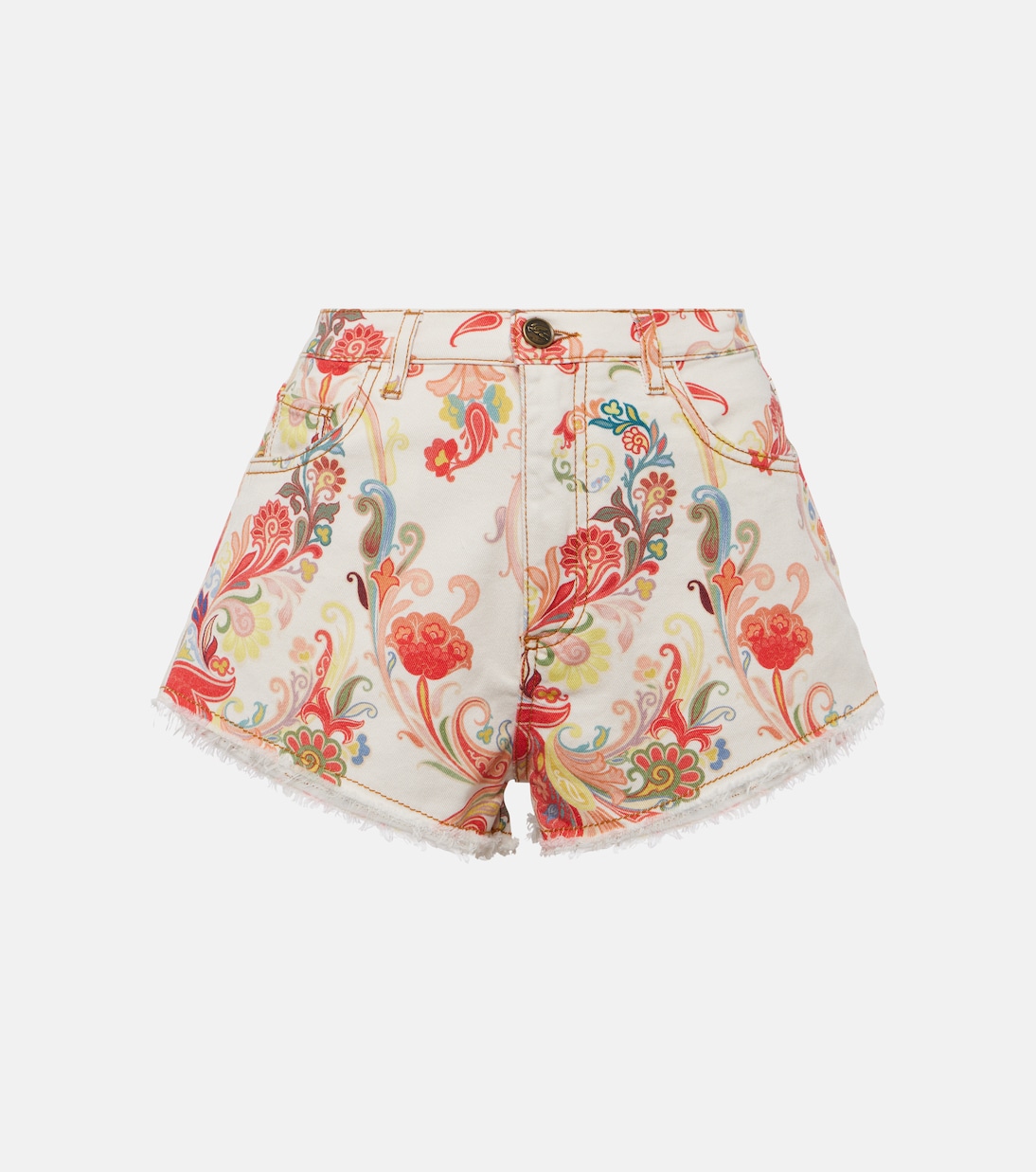 Bedruckte Mid-Rise Jeansshorts | Etro