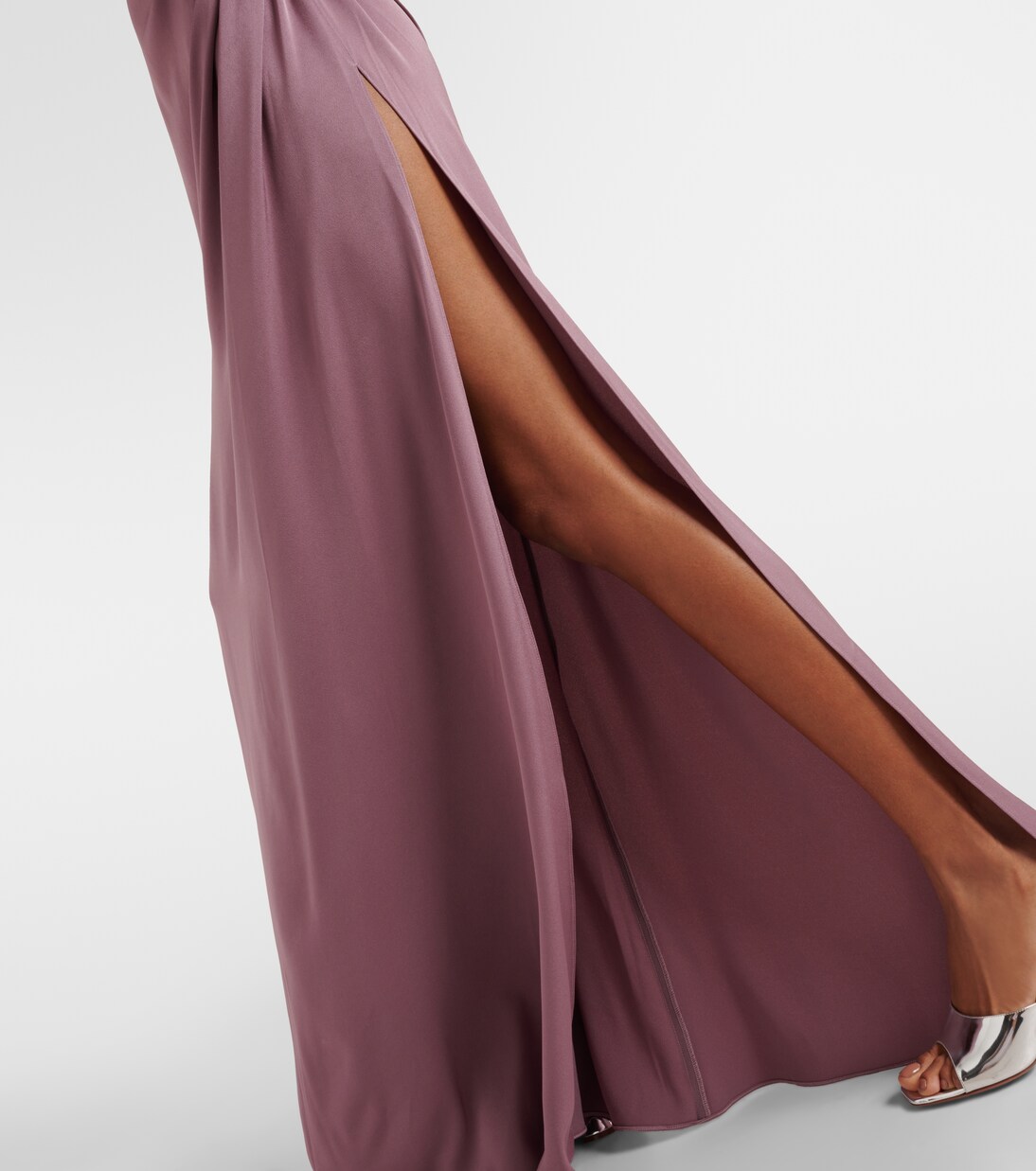 Robe longue bustier en satin | Alex Perry