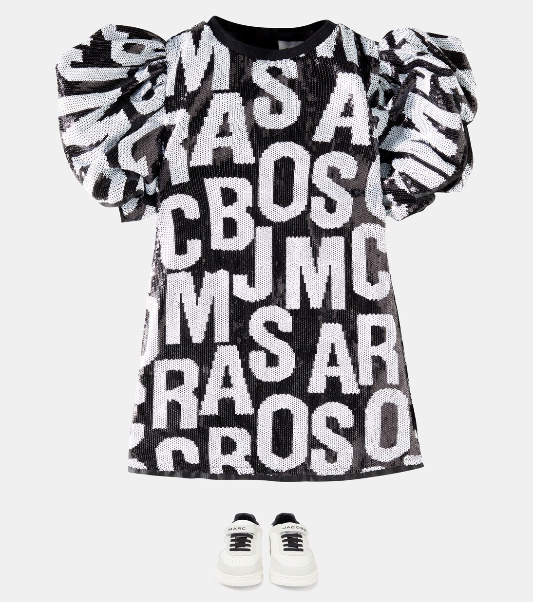Robe Jumbled Logo à sequins | Marc Jacobs Kids